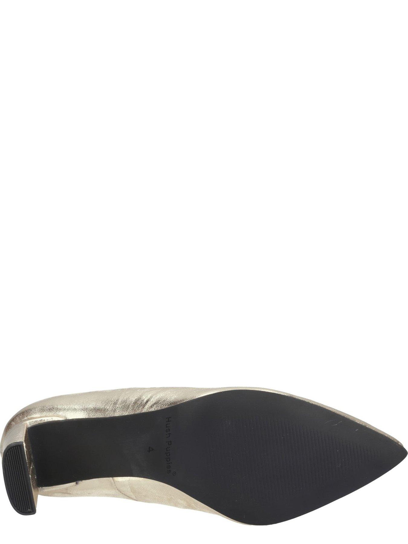 Image 5 of 5 of Hush Puppies Olivia Leather Court Shoe - Gold