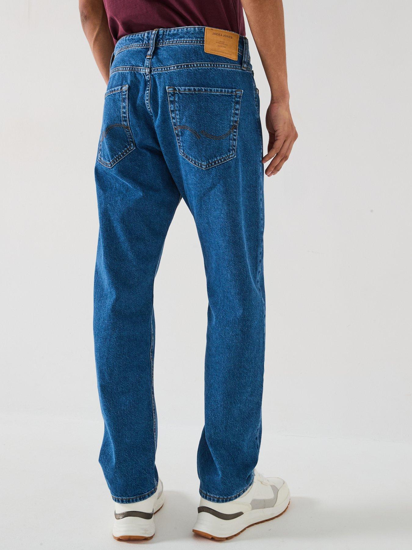 Image 2 of 5 of Jack & Jones Chris Relaxed Straight Fit Jeans - Mid Wash