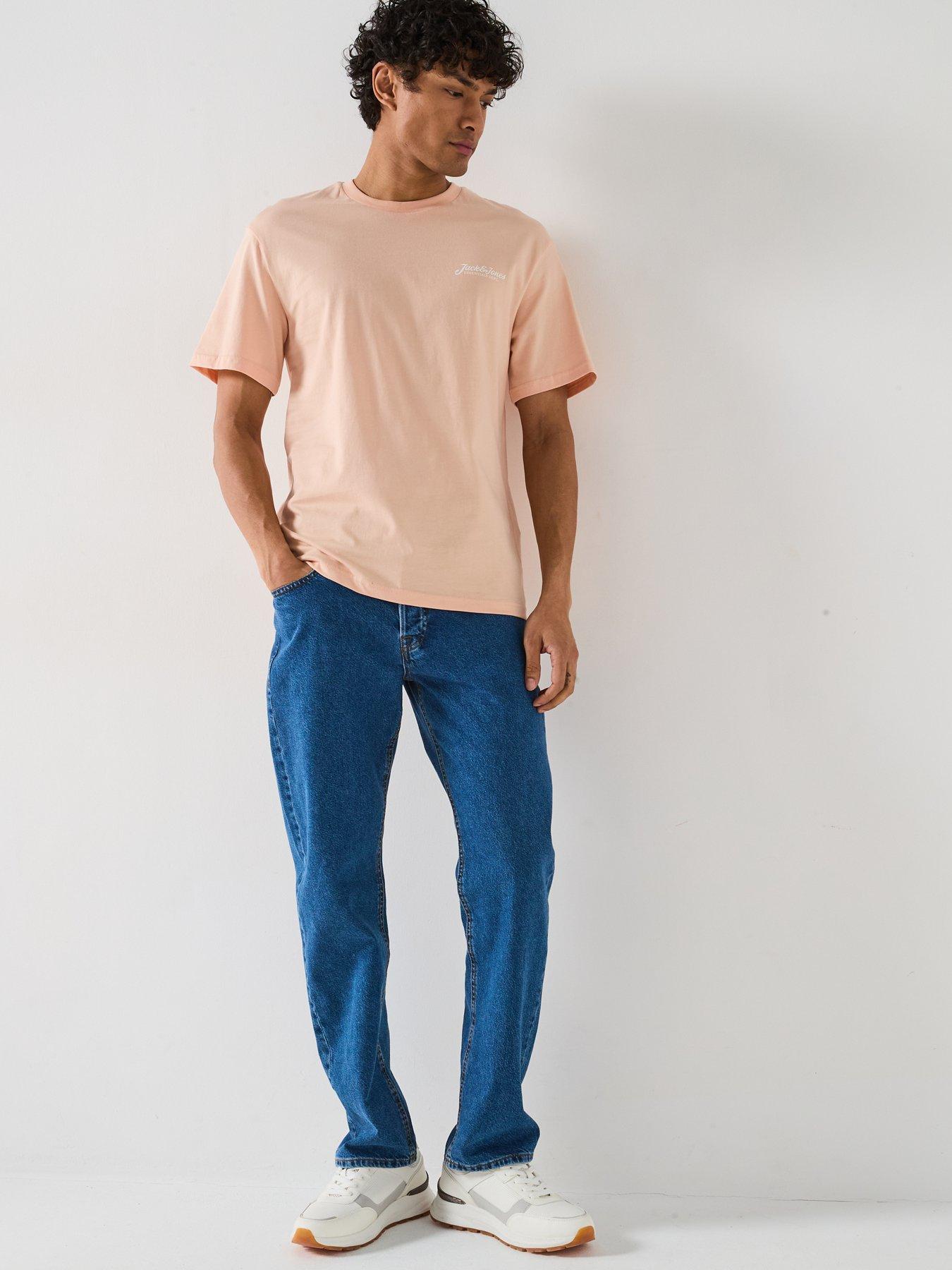 Image 5 of 5 of Jack & Jones Chris Relaxed Straight Fit Jeans - Mid Wash