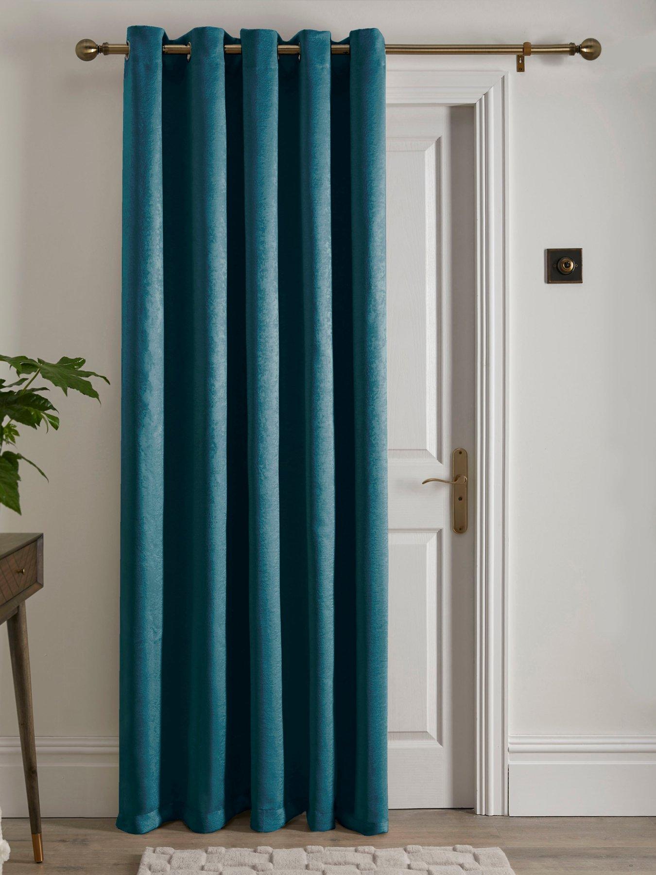 undefined Strata Eyelet Single Panel Door Curtain- 66" Width X 84" Drop (168 X 214cm)