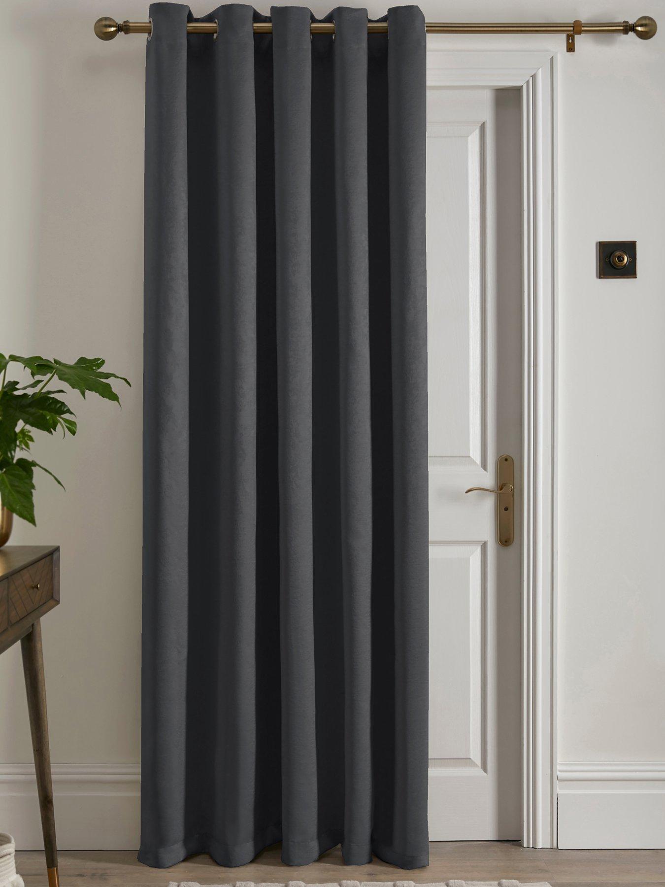 undefined Strata Eyelet Single Panel Door Curtain- 66" Width X 84" Drop (168 X 214cm)