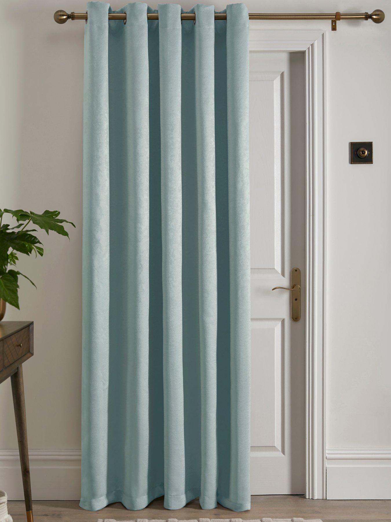 undefined Strata Eyelet Single Panel Door Curtain- 66" Width X 84" Drop (168 X 214cm)