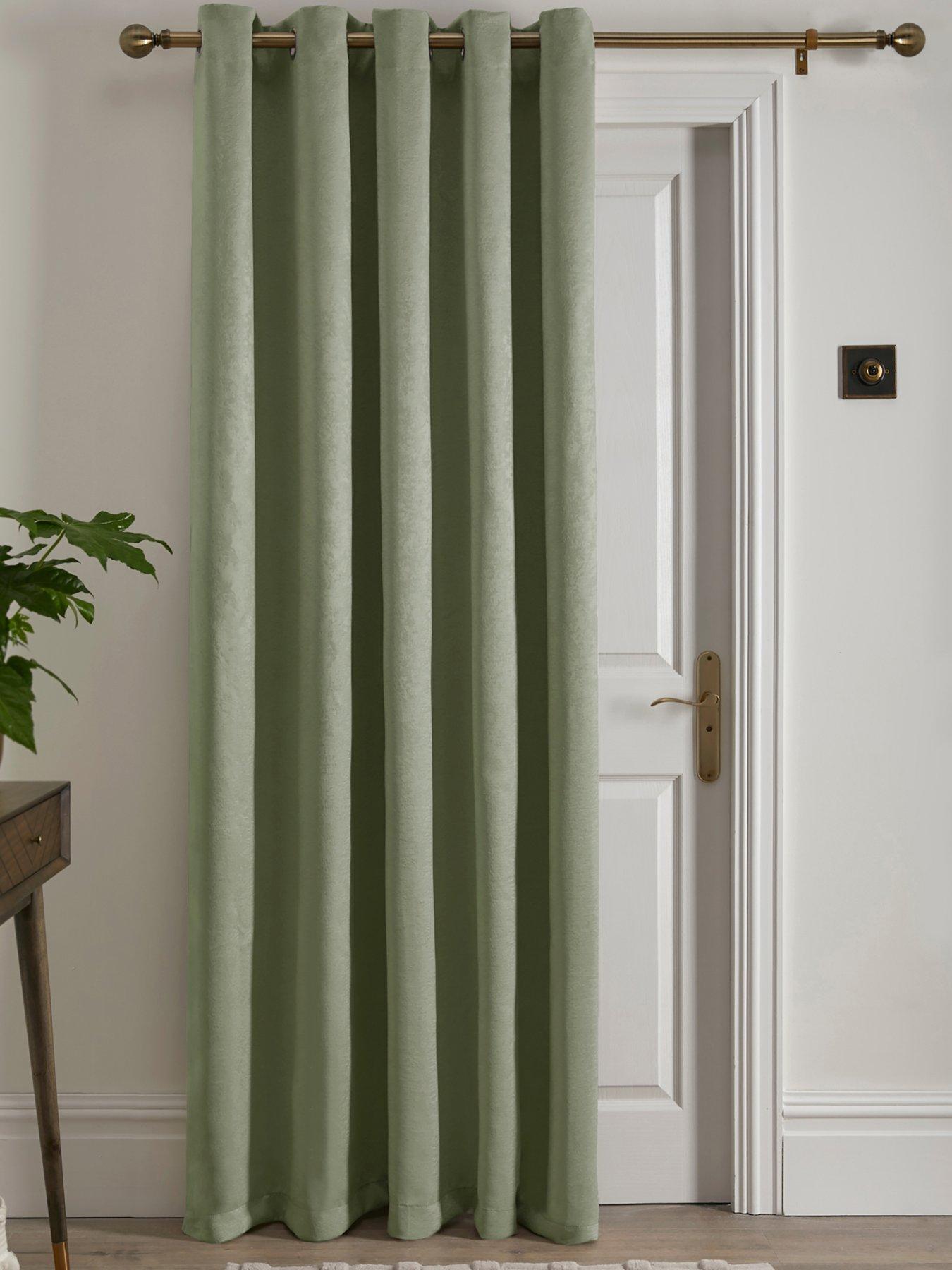 Fusion Strata Textured Dim Out Single Panel Door Curtain