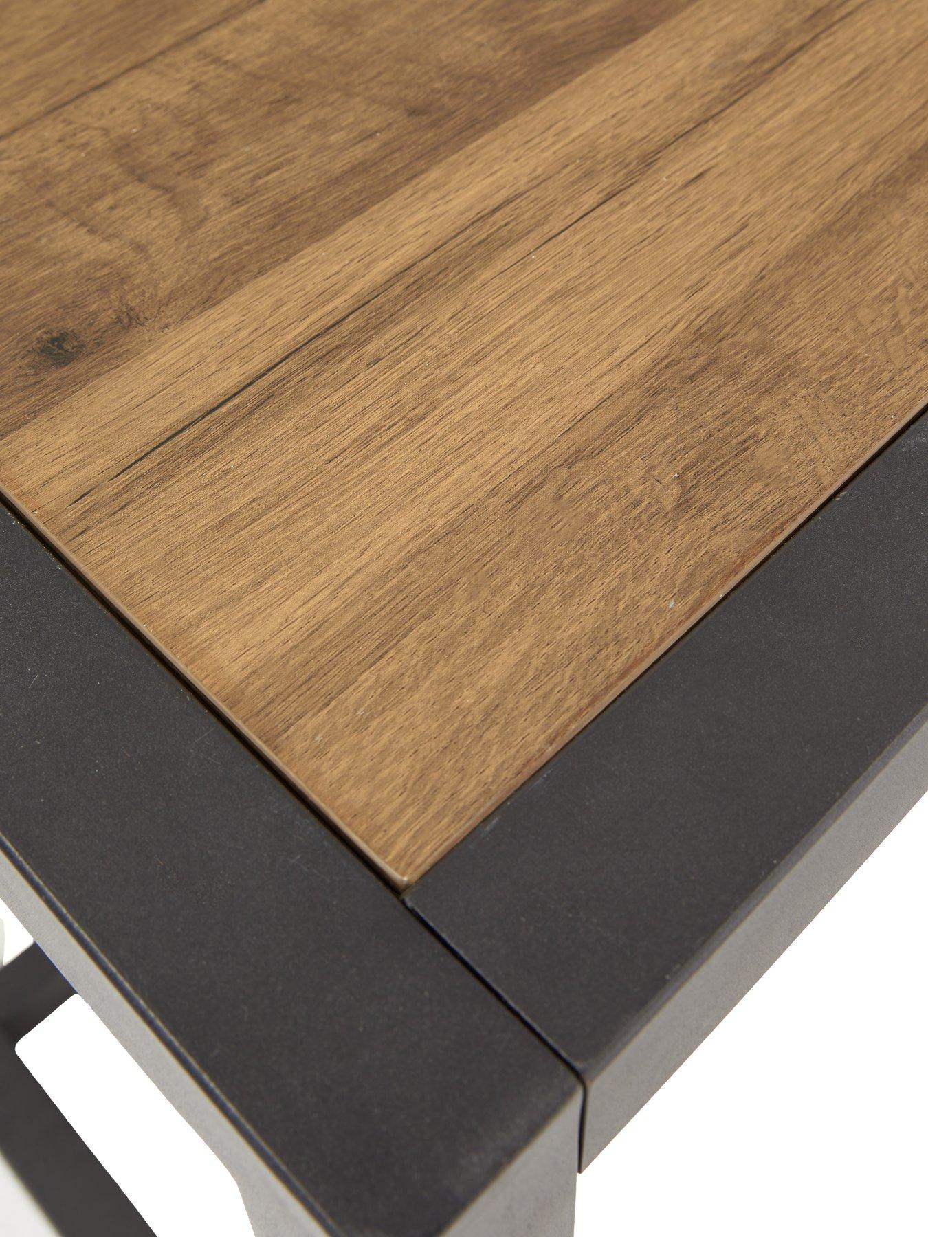 Image 6 of 7 of Very Home Harlem 180 cm Mid Oak&nbsp;Dining Table + 6 Harlem Grey Chairs -&nbsp;FSC&reg; Certified