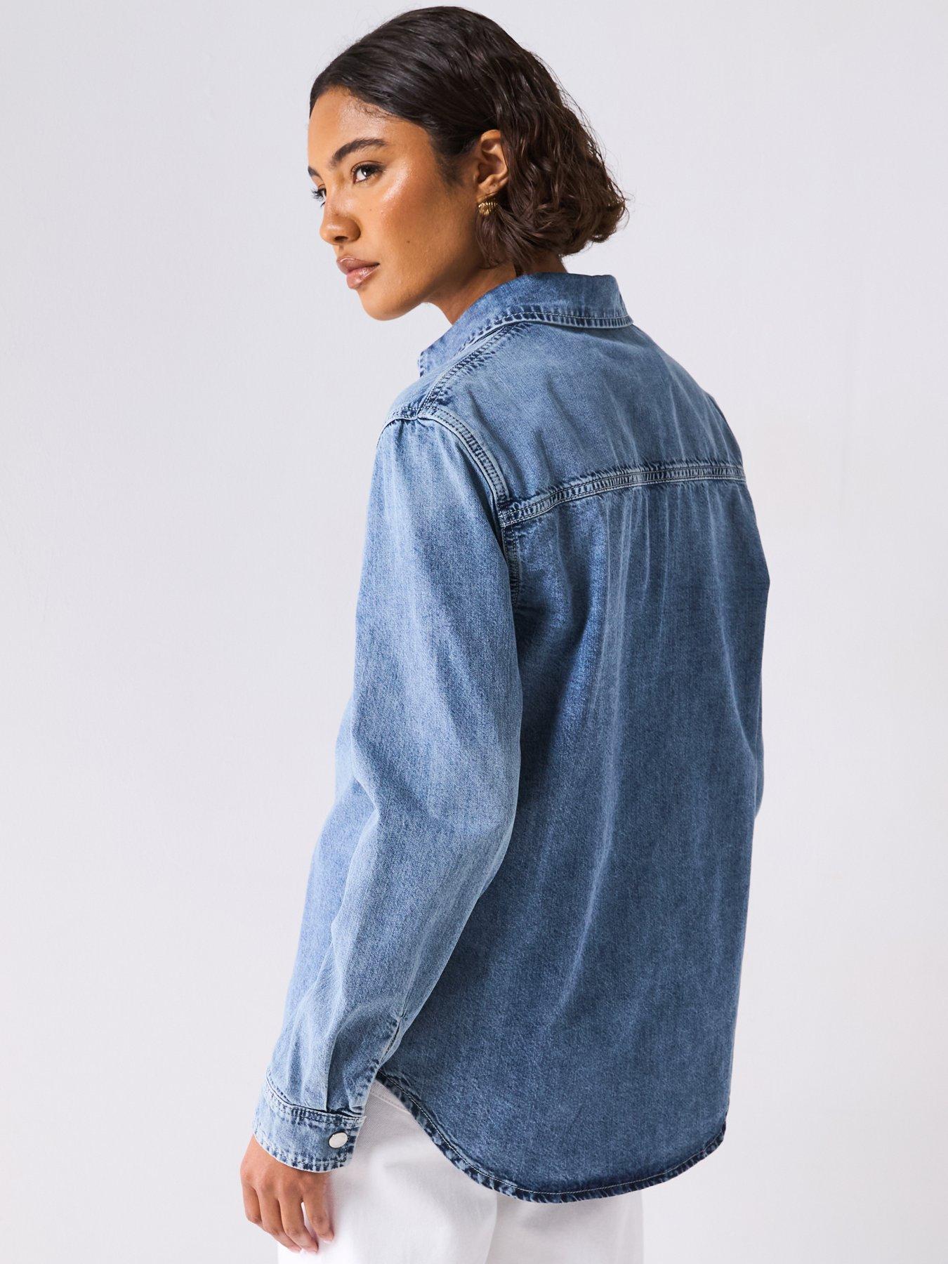 Image 2 of 6 of Moschino Jeans Lightweight Denim Shirt - Blue