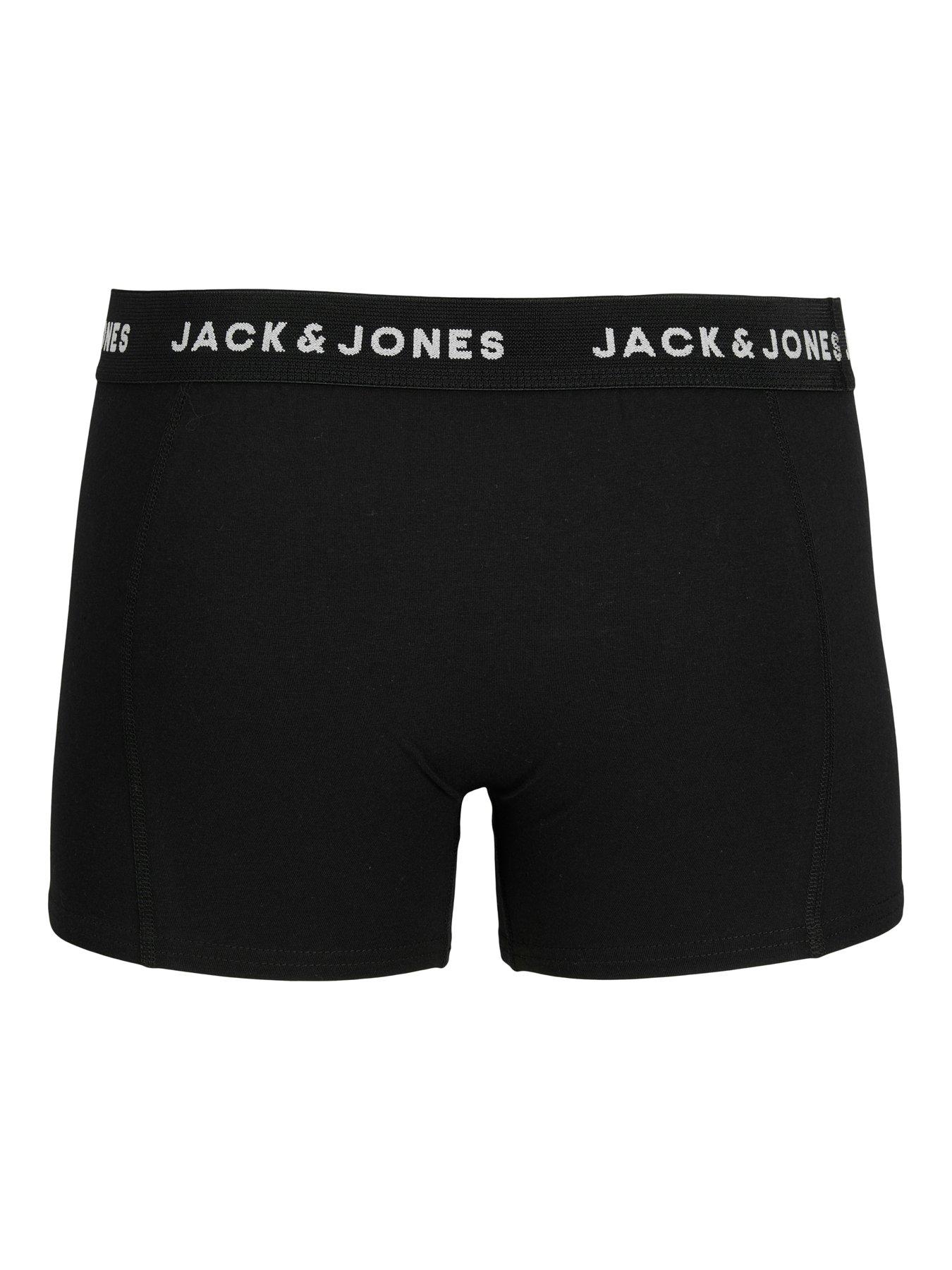 Image 2 of 3 of Jack & Jones Plus Size Huey 7 Pack Trunks - Black
