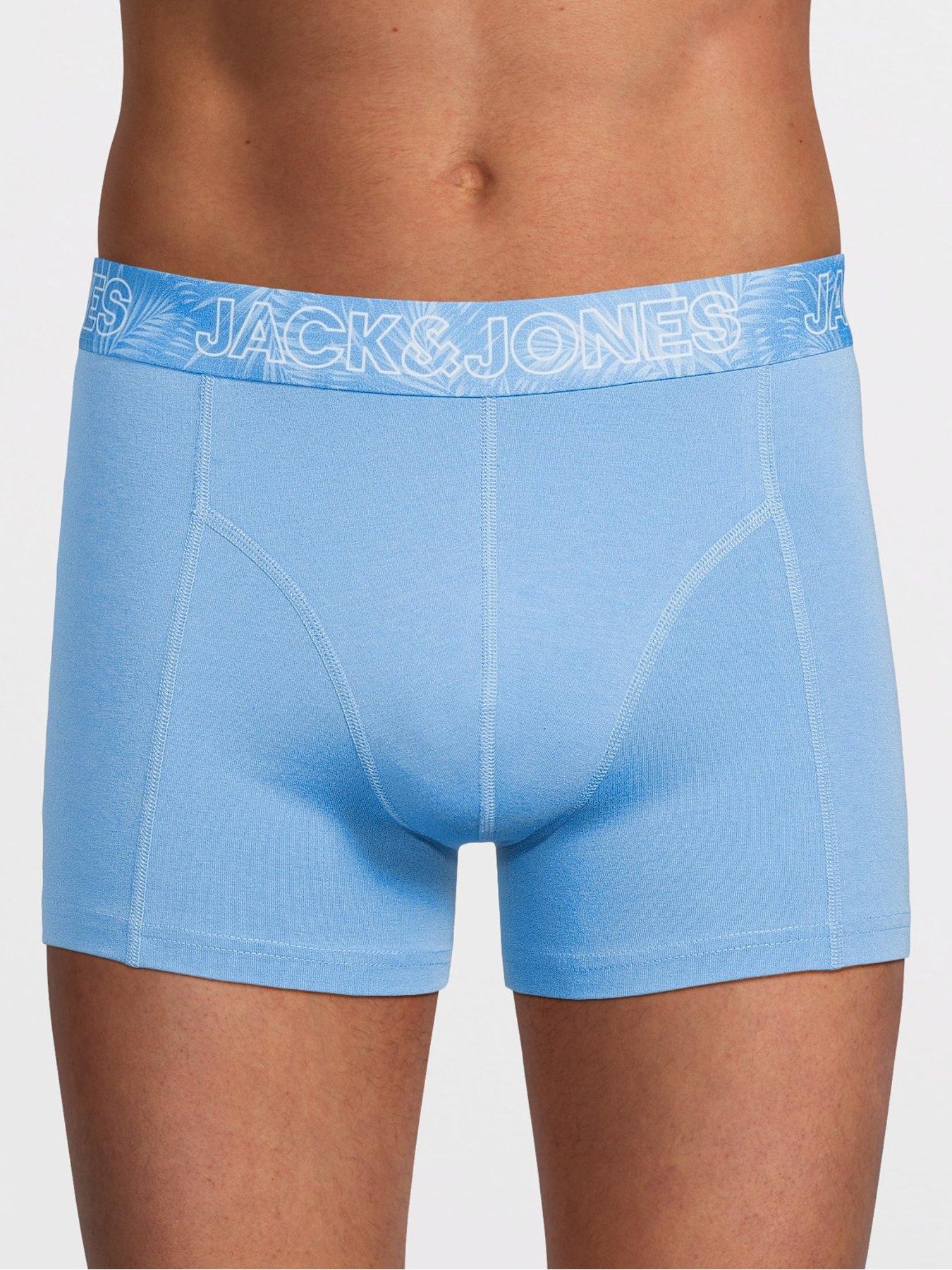 Image 2 of 3 of Jack & Jones Pete 3 Pack Solid Trunks - Azure Blue