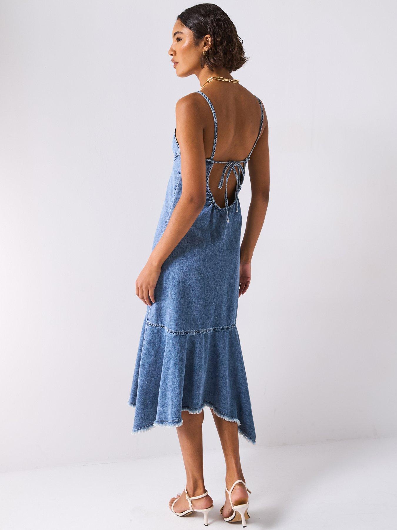 Image 2 of 6 of Moschino Jeans Lightweight Denim Dress - Blue