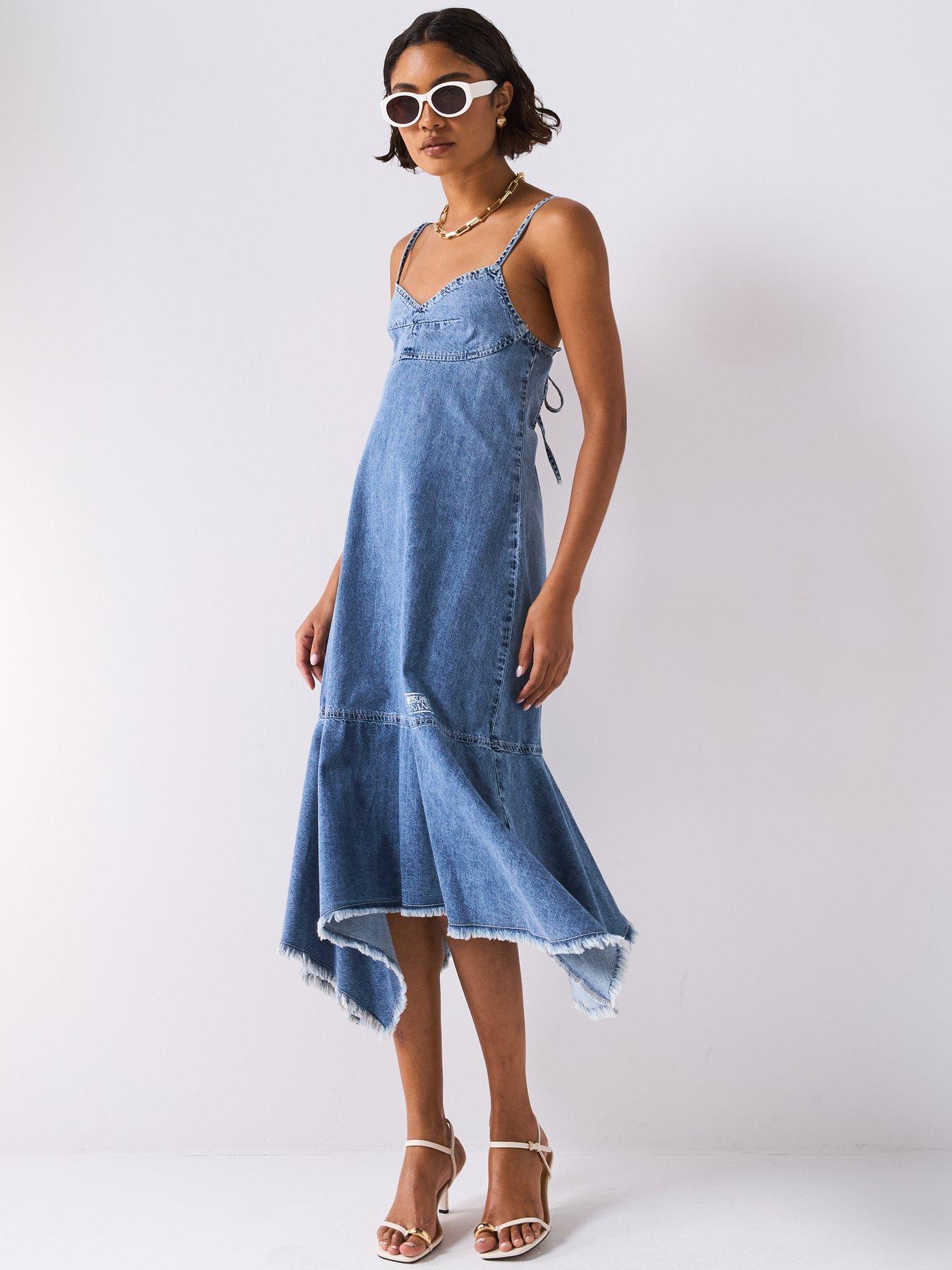 Image 3 of 6 of Moschino Jeans Lightweight Denim Dress - Blue
