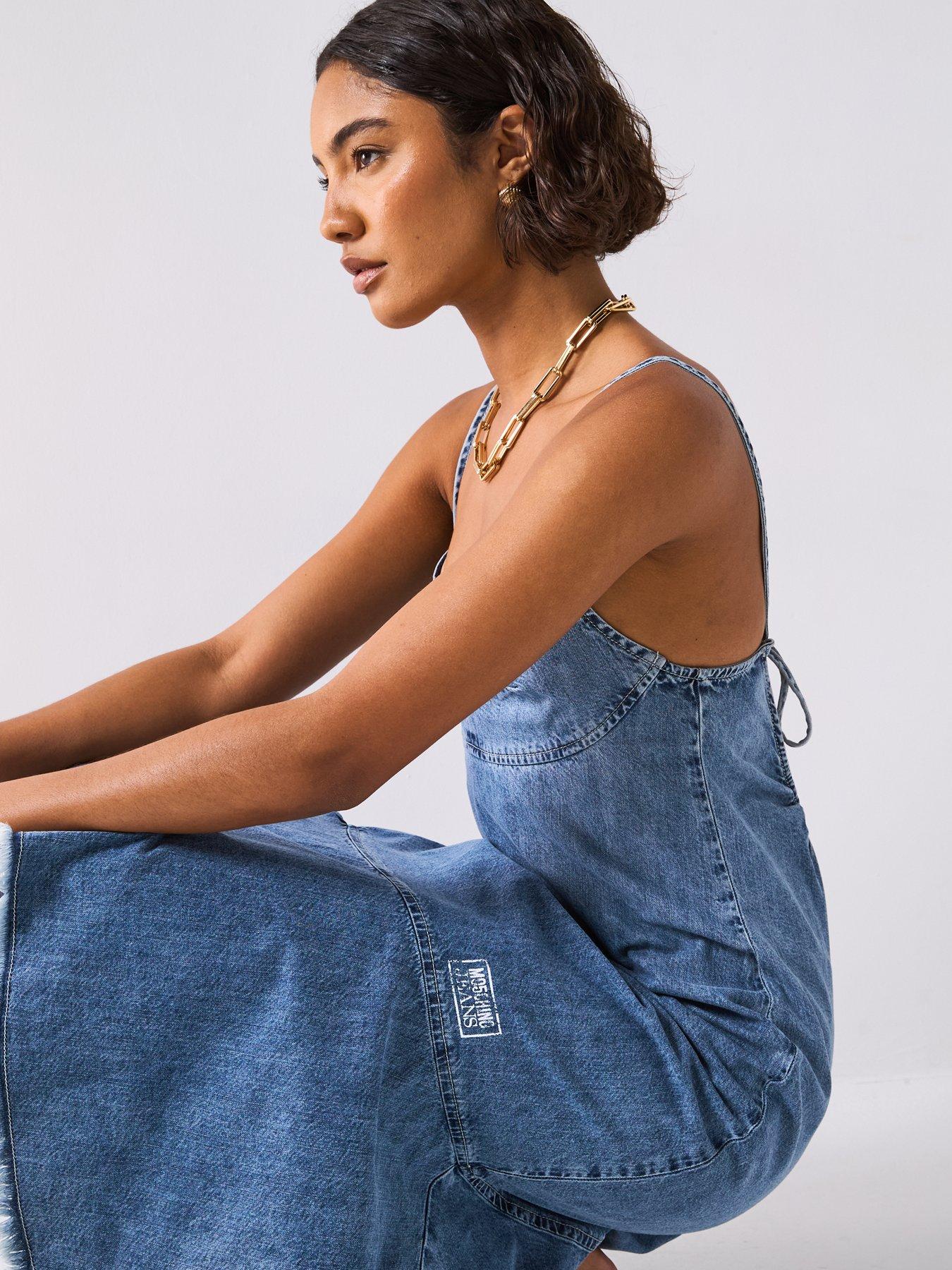 Image 4 of 6 of Moschino Jeans Lightweight Denim Dress - Blue