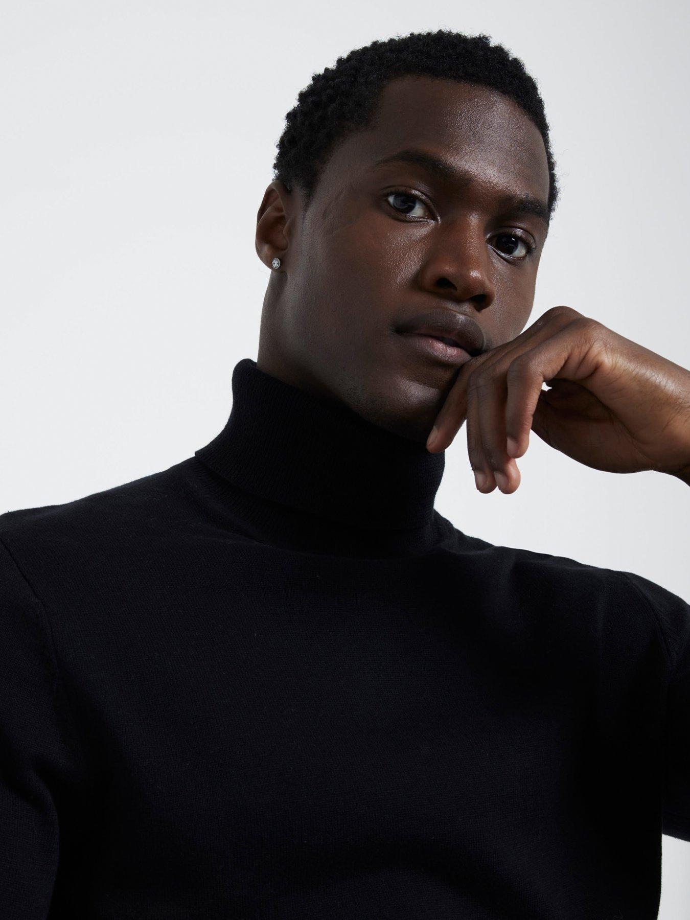 river-island-slim-fit-roll-neck-knitted-jumper-blackoutfit