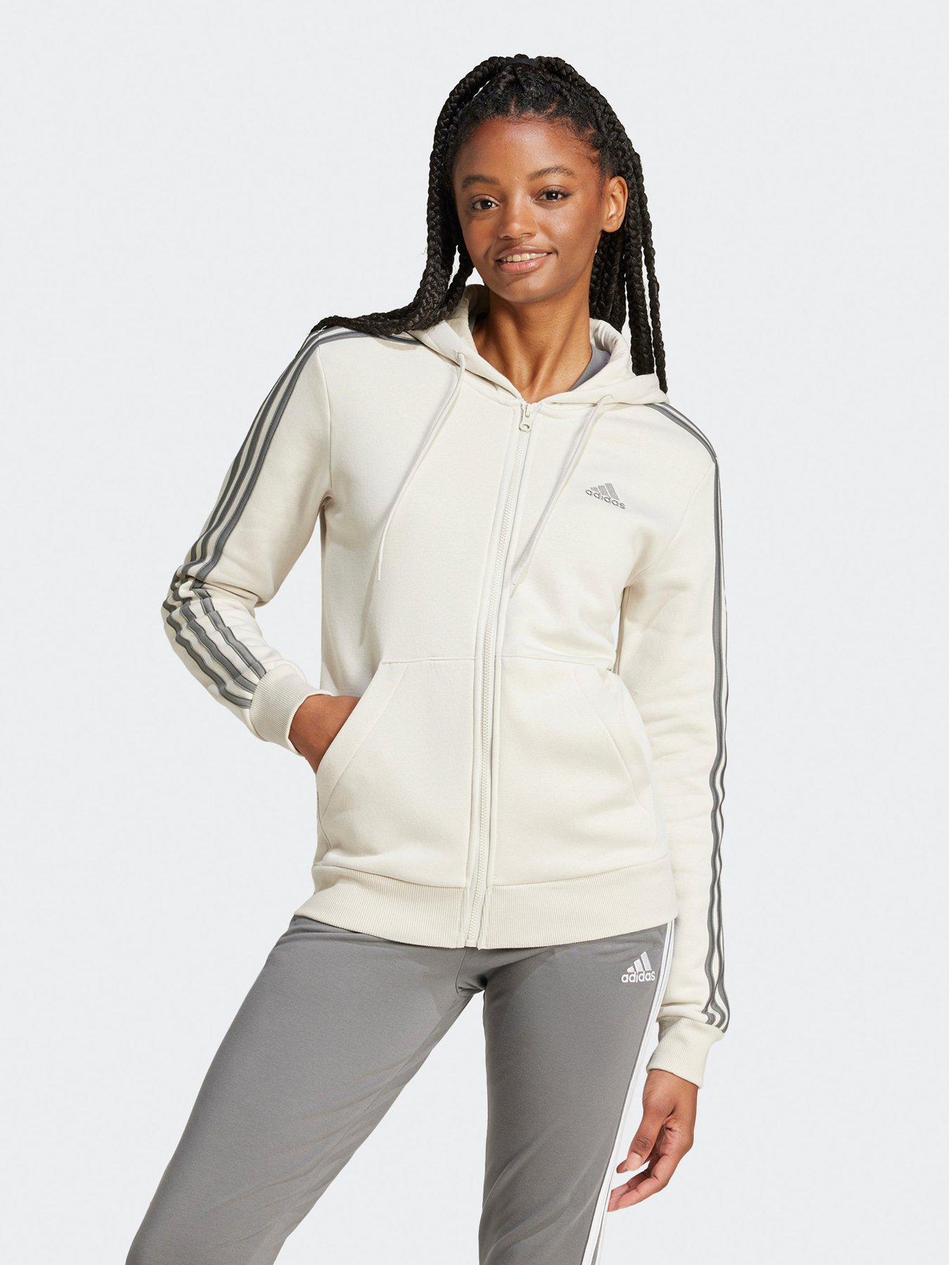 adidas-sportswear-womens-essentials-3-stripes-full-zip-fleece-hoodie-beige