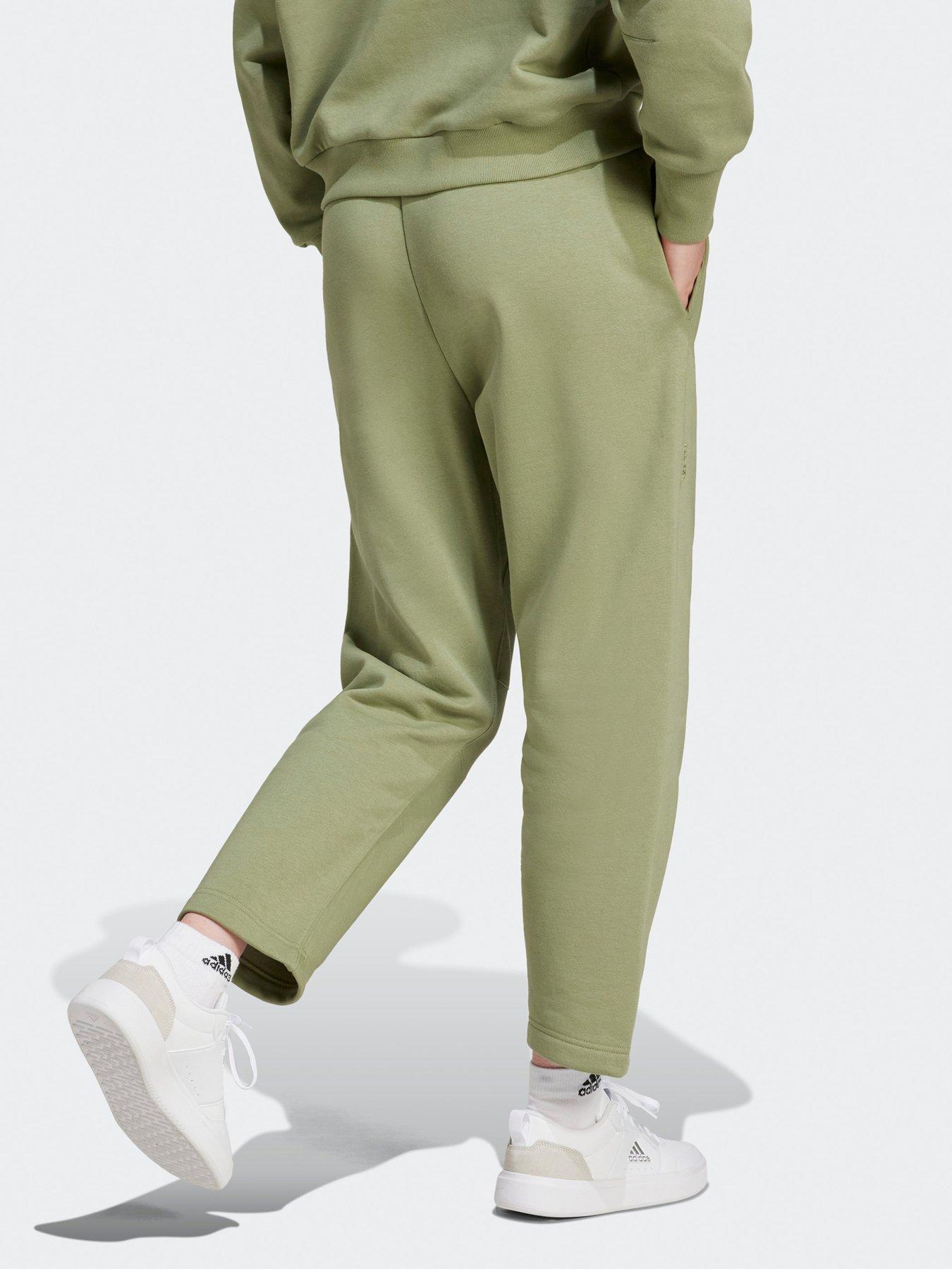 adidas-sportswear-womens-all-szn-fleece-barrel-leg-joggers-greenstillFront