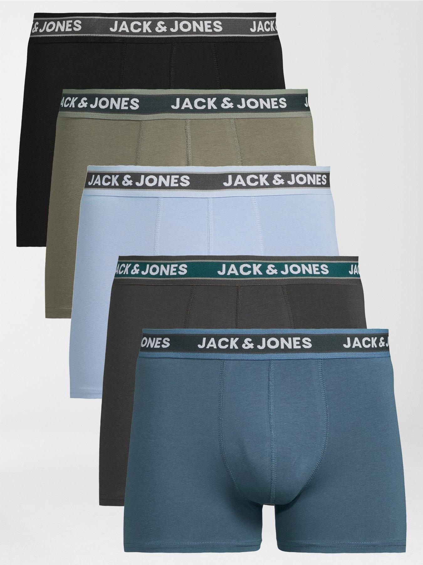 undefined Jacevan 5 Pack Solid Trunks - Black