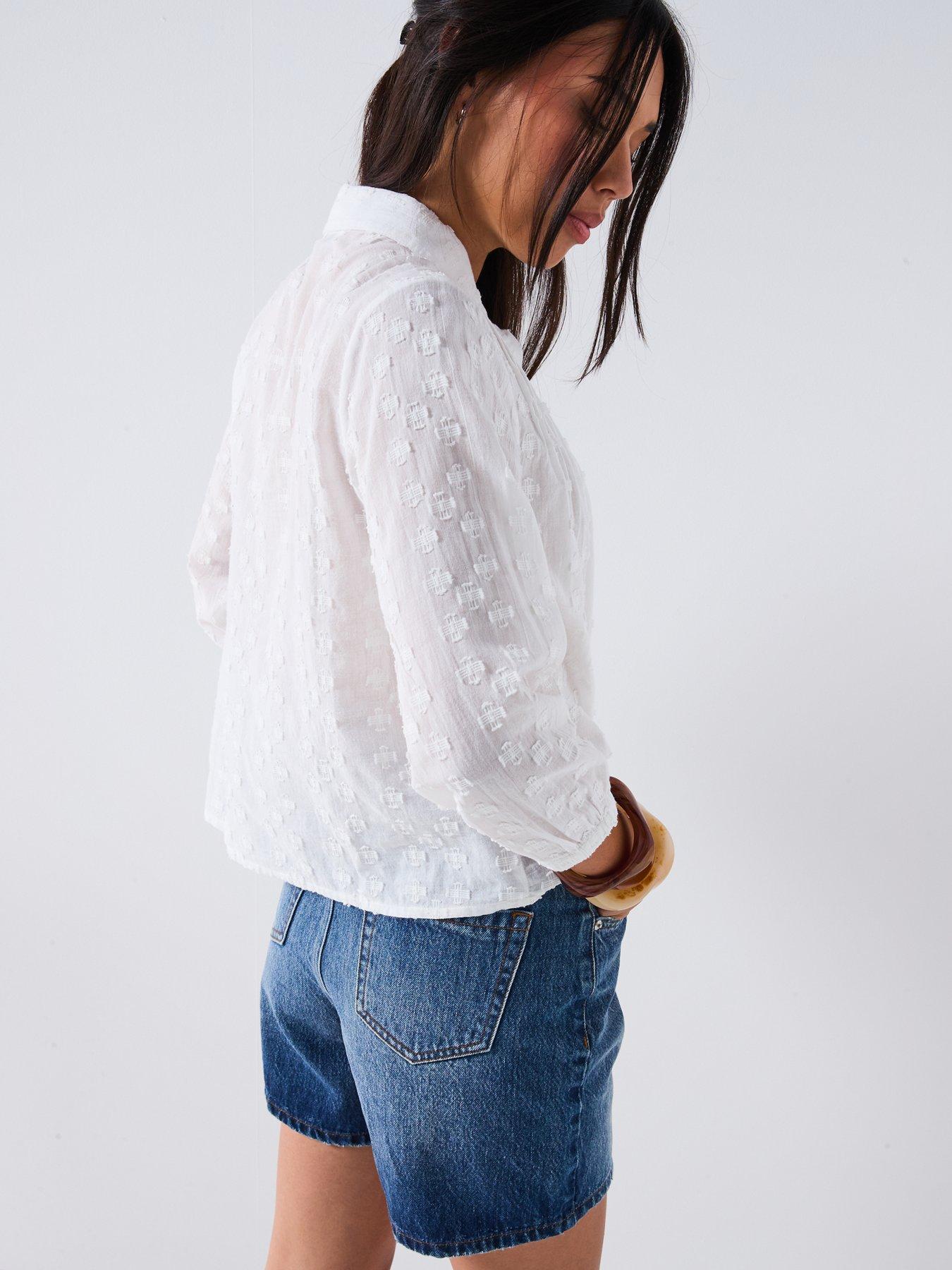 v-by-very-dobby-texture-shirt-whitestillFront