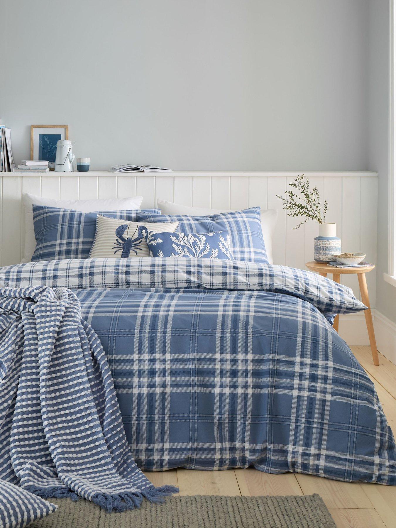 catherine-lansfield-kelso-check-duvet-cover-set
