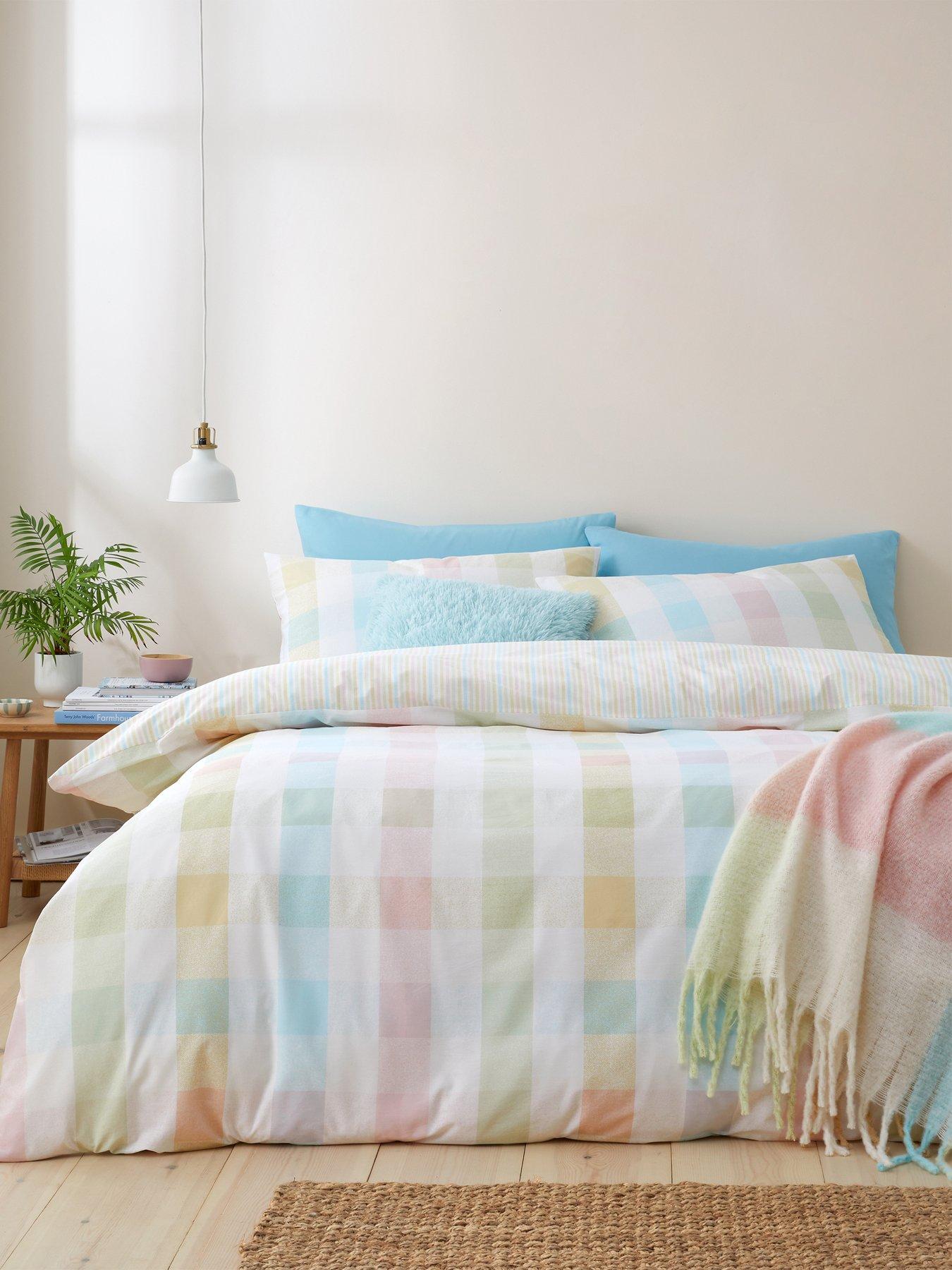 catherine-lansfield-spring-check-duvet-cover-set