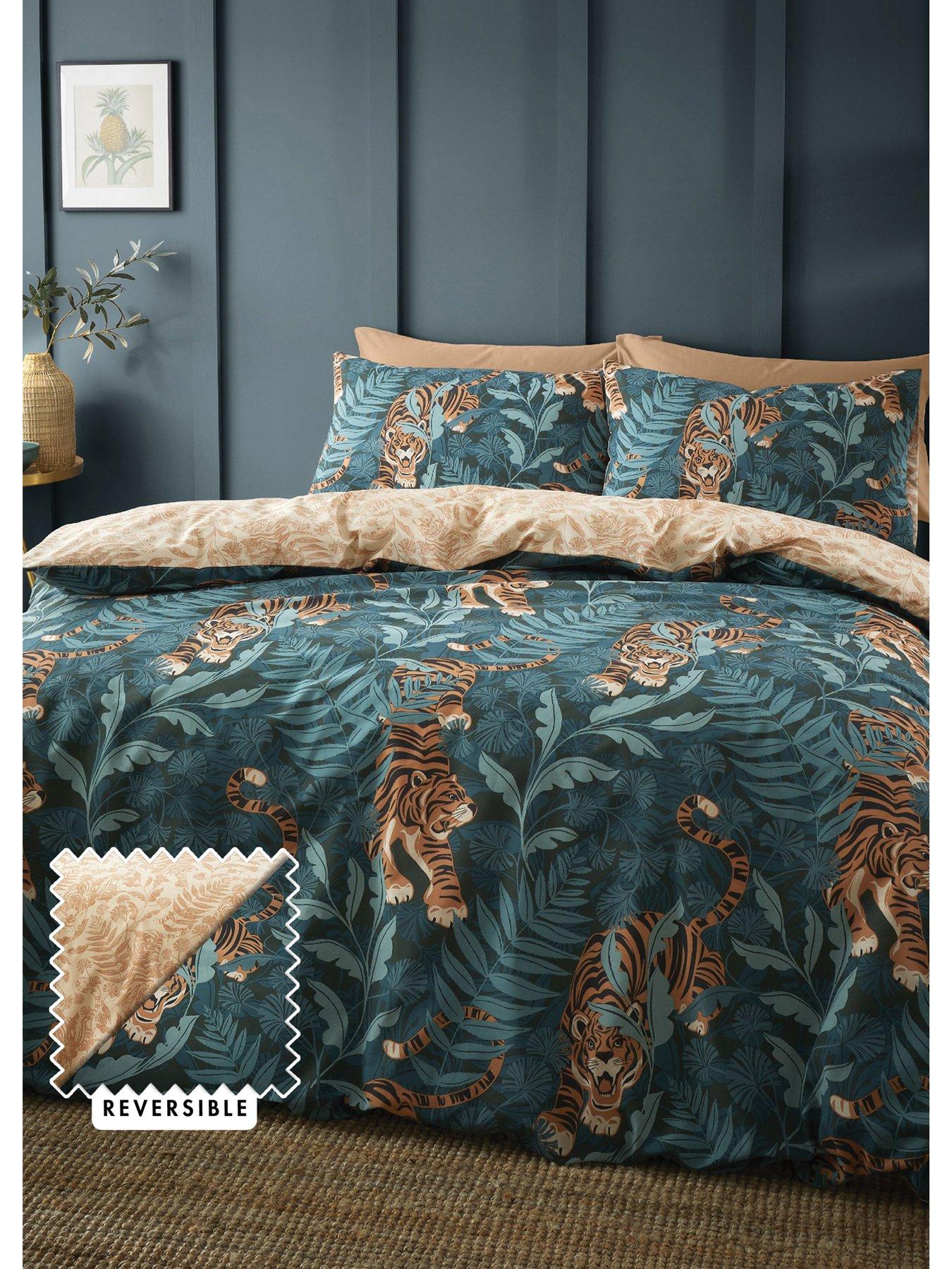 catherine-lansfield-tropic-tiger-leaf-duvet-cover-set