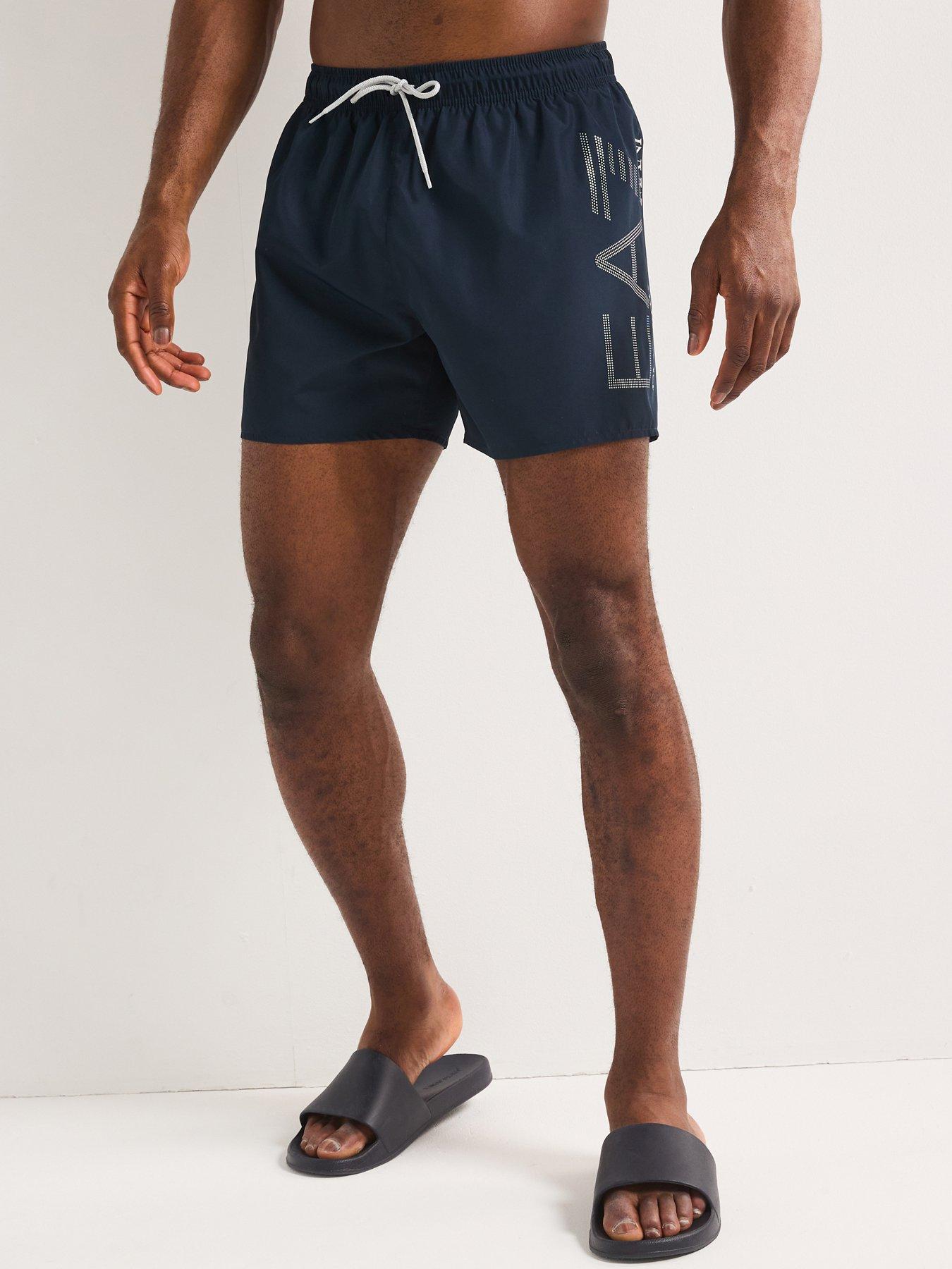 Image 1 of 4 of EA7 Emporio Armani Logo Swim Shorts - Dark Blue