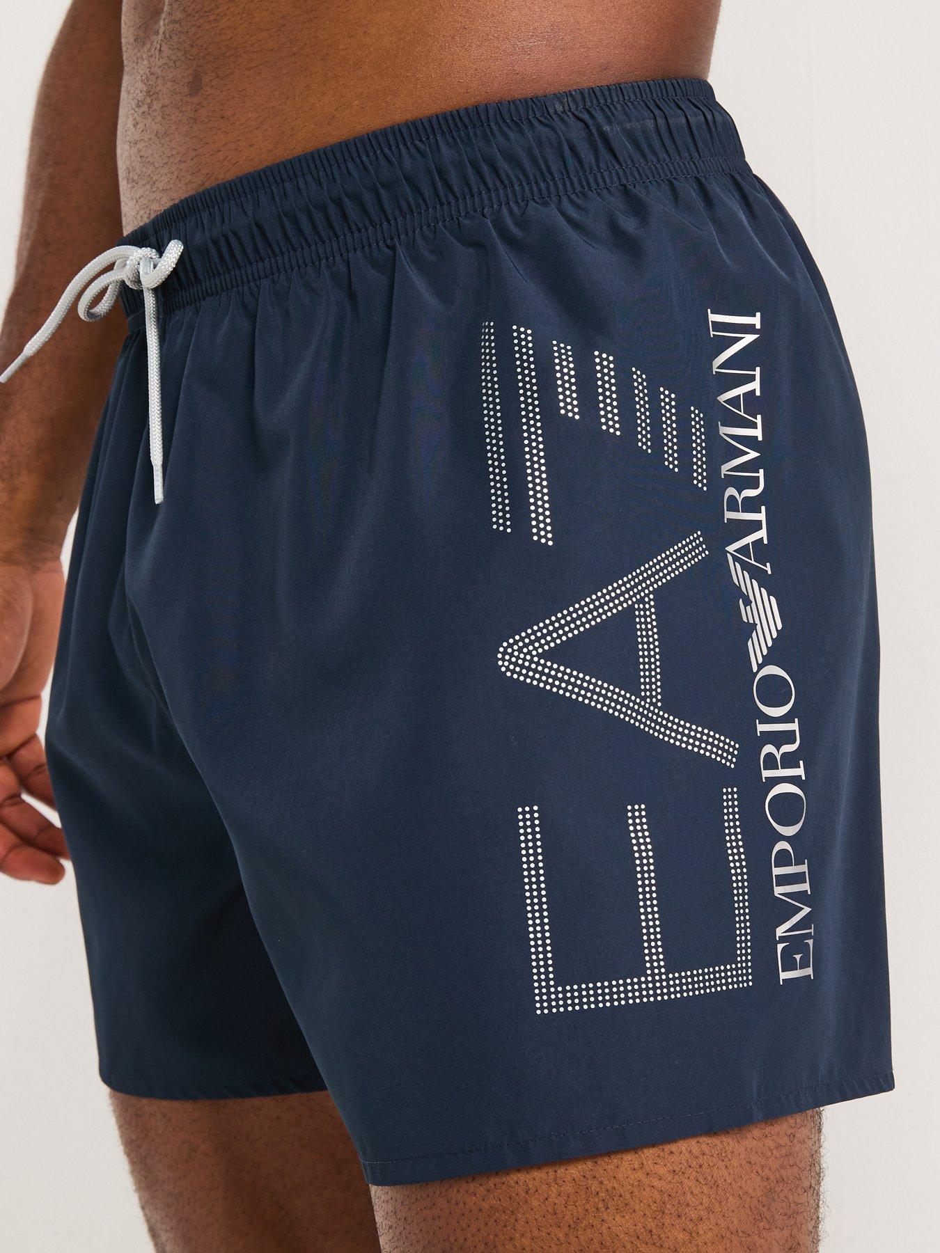 Image 4 of 4 of EA7 Emporio Armani Logo Swim Shorts - Dark Blue