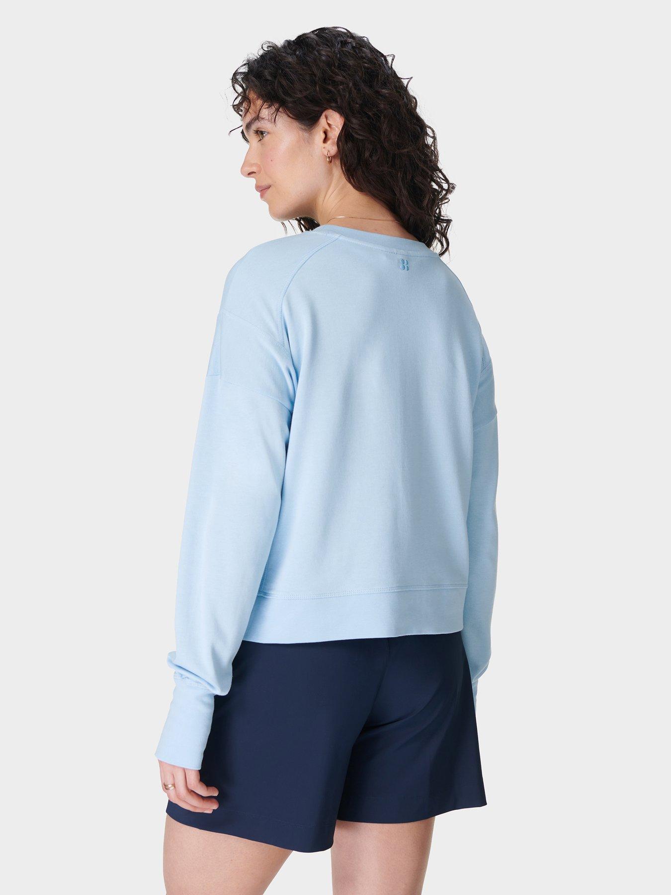 Image 2 of 5 of Sweaty Betty Womens Training After Class Sweatshirt - Blue