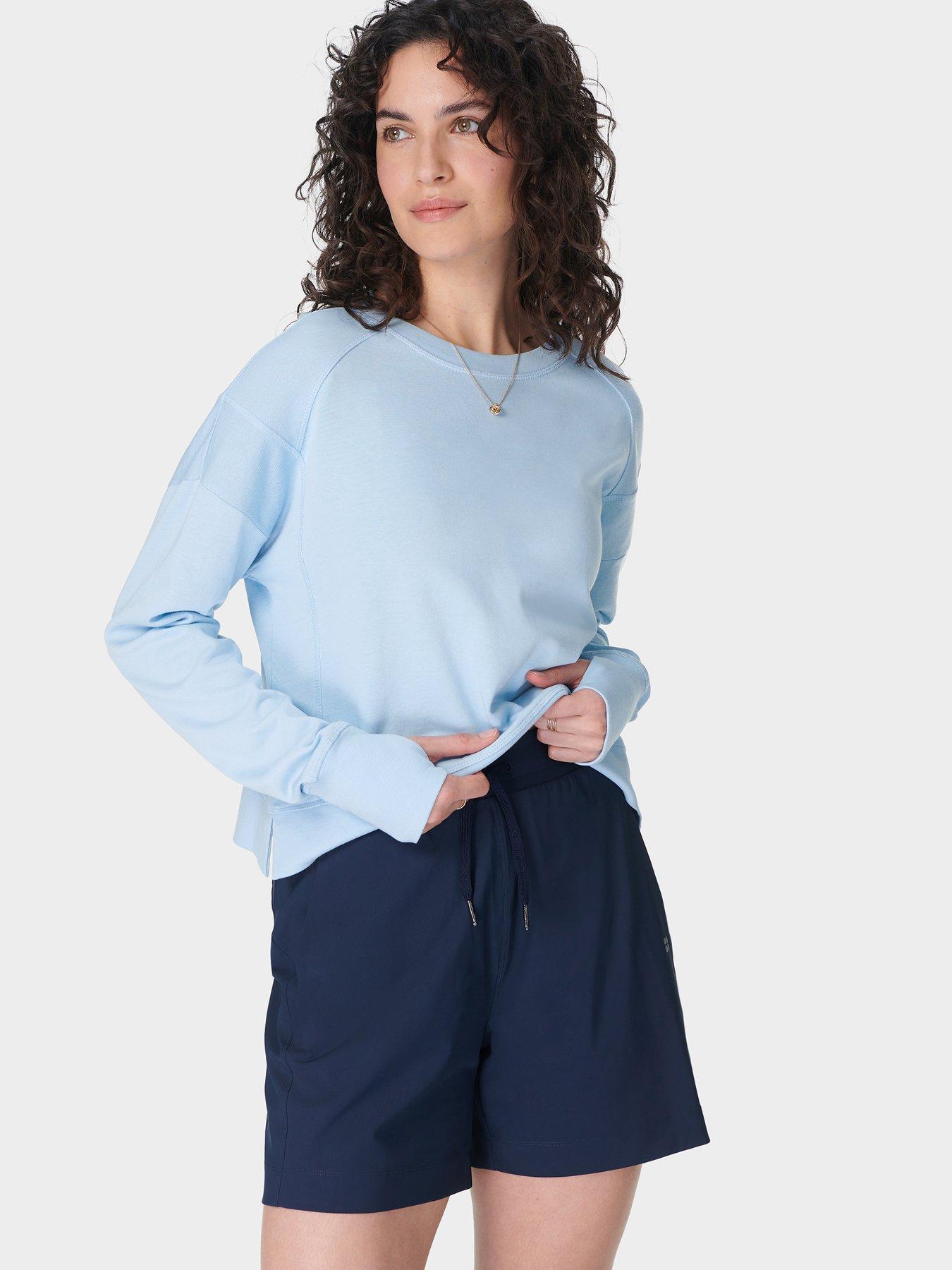 Image 4 of 5 of Sweaty Betty Womens Training After Class Sweatshirt - Blue