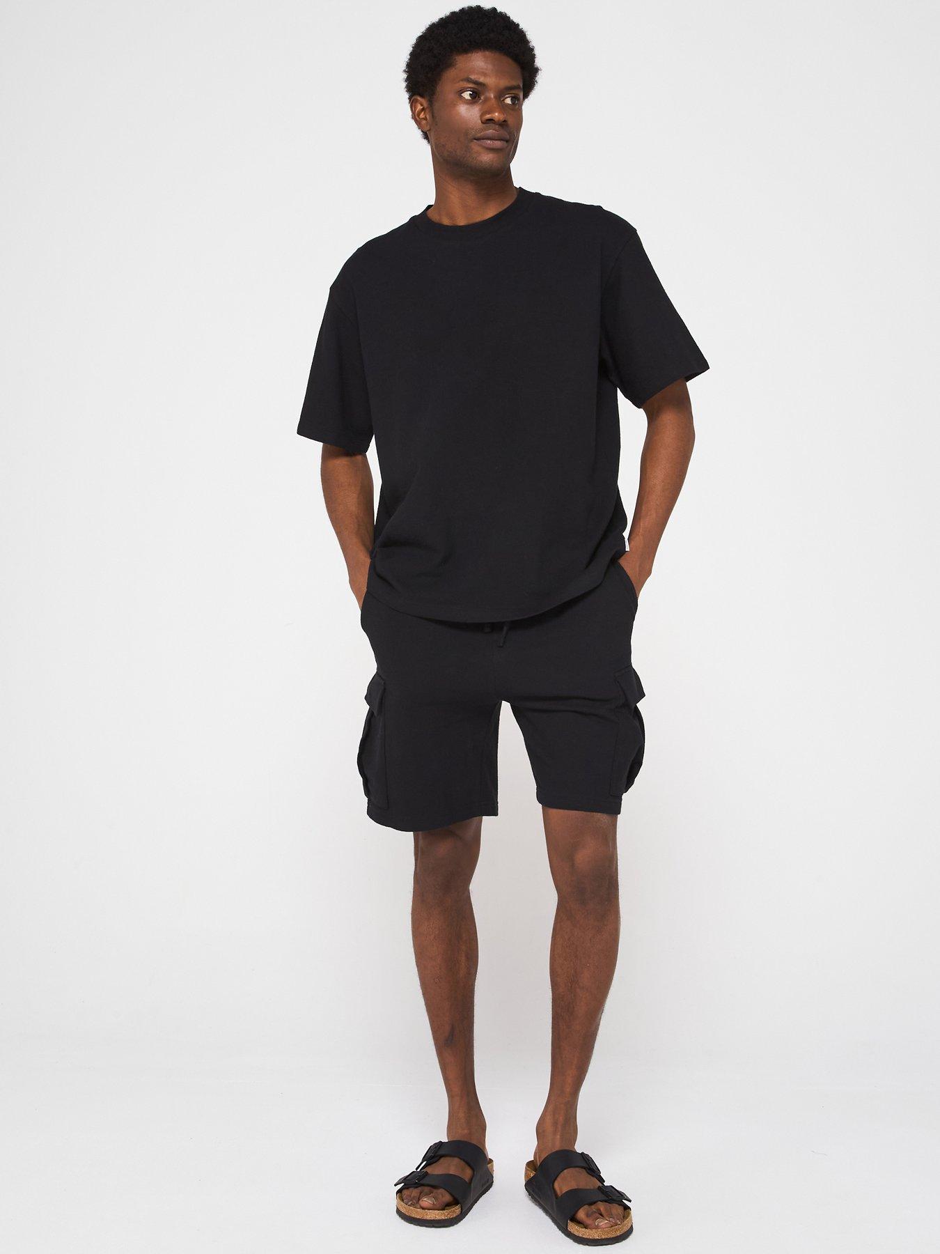 Image of Jack & Jones Osmos T-Shirt Cargo Shorts Set - Black
