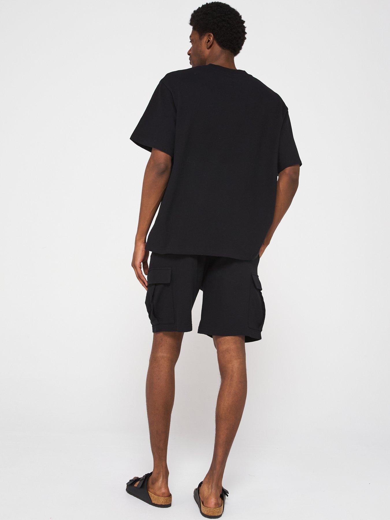 jack-jones-osmos-t-shirt-cargo-shorts-set-blackstillFront