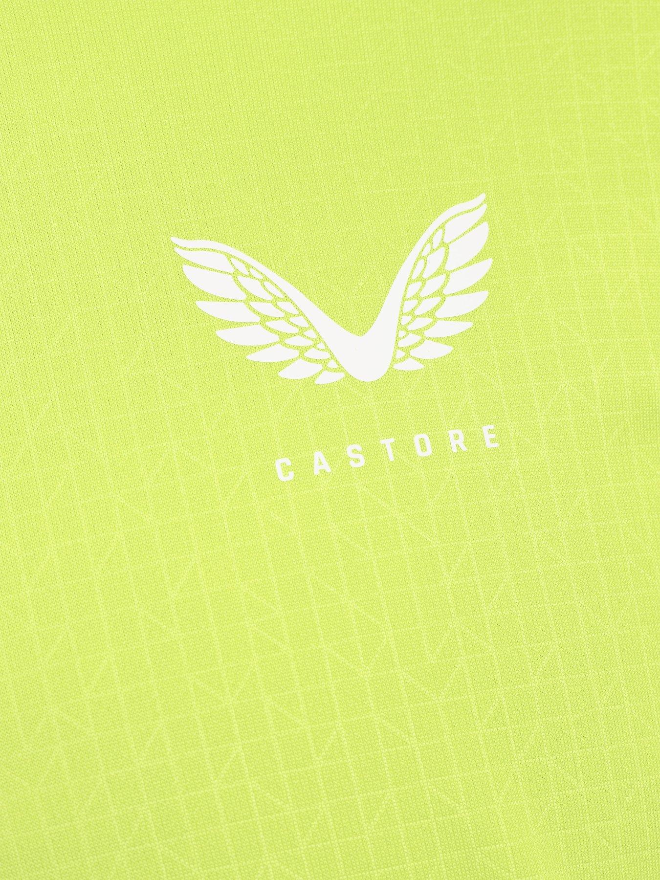 Image 4 of 5 of Castore Men's Training Adapt 1/4 Zip Long Sleeve Top - Acid Lime/White