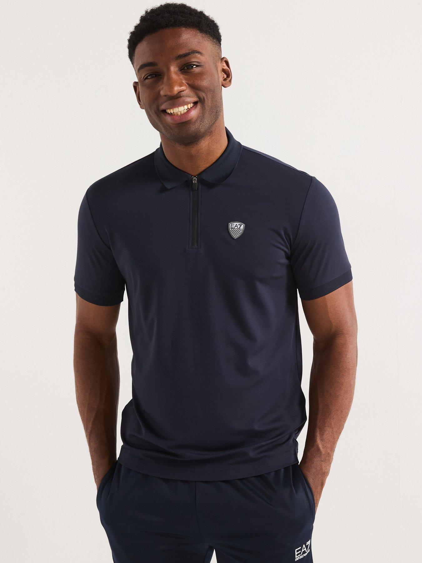 EA7 Emporio Armani Premium Shield Polo Shirt - Dark Blue