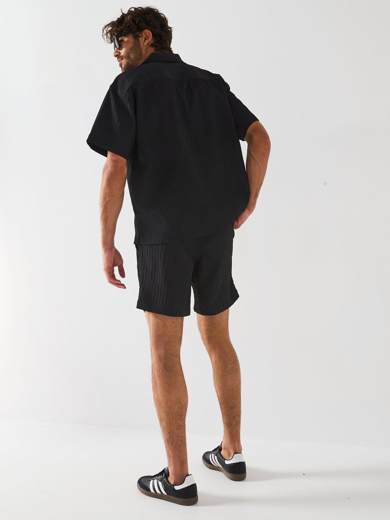 jack-jones-massimo-resort-shirt-and-shorts-set-blackstillFront