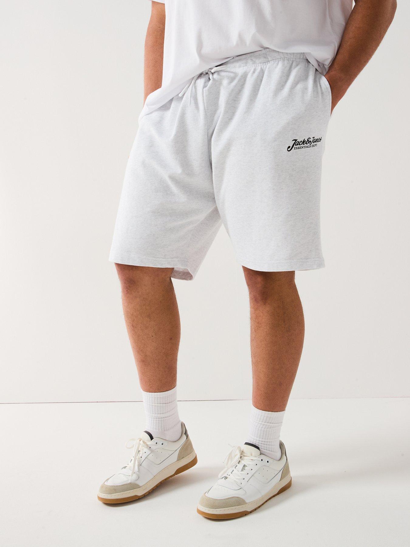 Image 2 of 7 of Jack & Jones Big Tall 2-Pack Sweat Shorts - White Melange