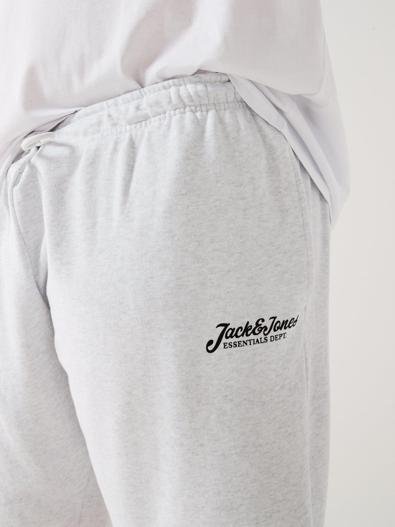 Image 5 of 7 of Jack & Jones Big Tall 2-Pack Sweat Shorts - White Melange