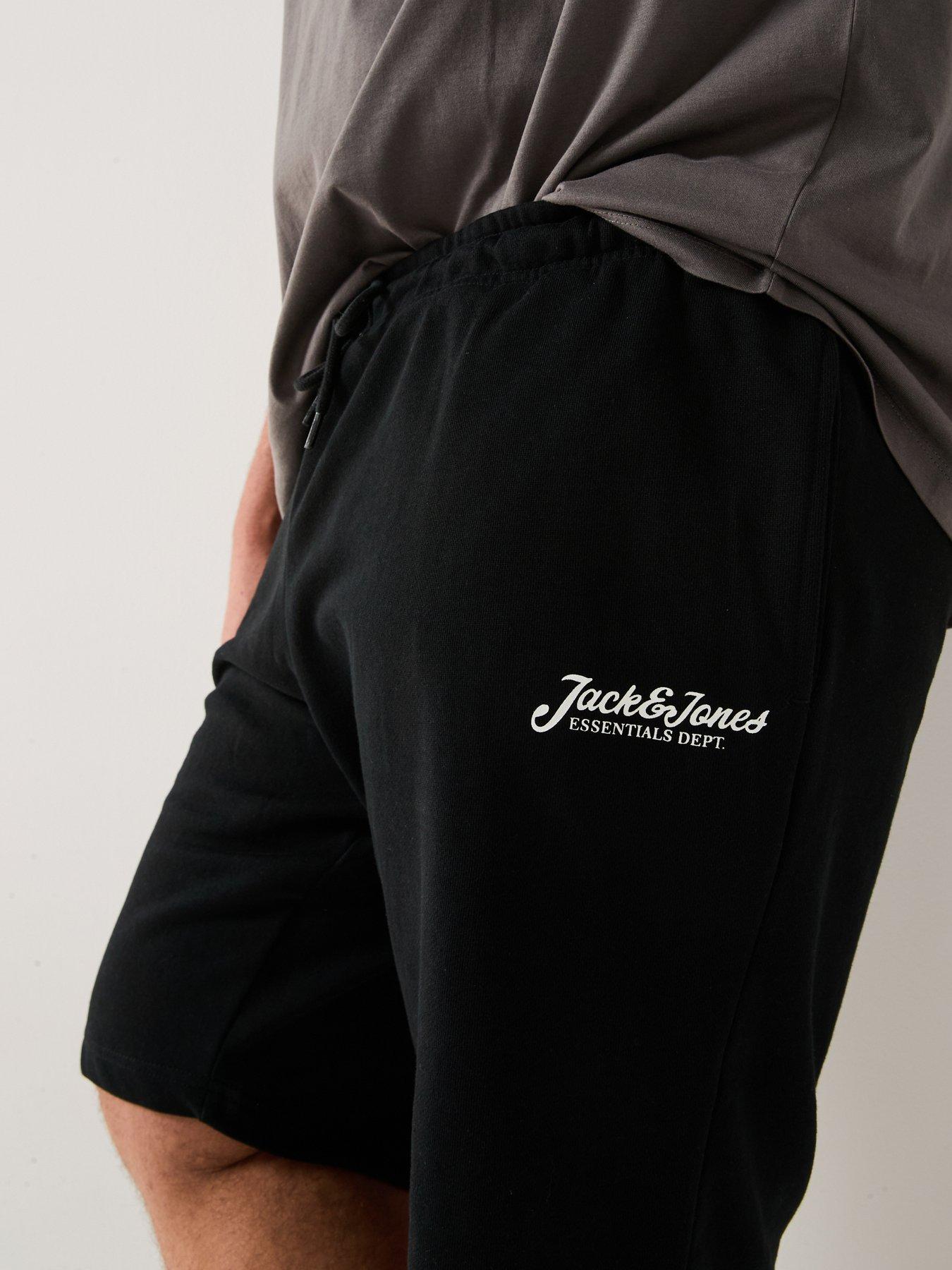 Image 7 of 7 of Jack & Jones Big Tall 2-Pack Sweat Shorts - White Melange