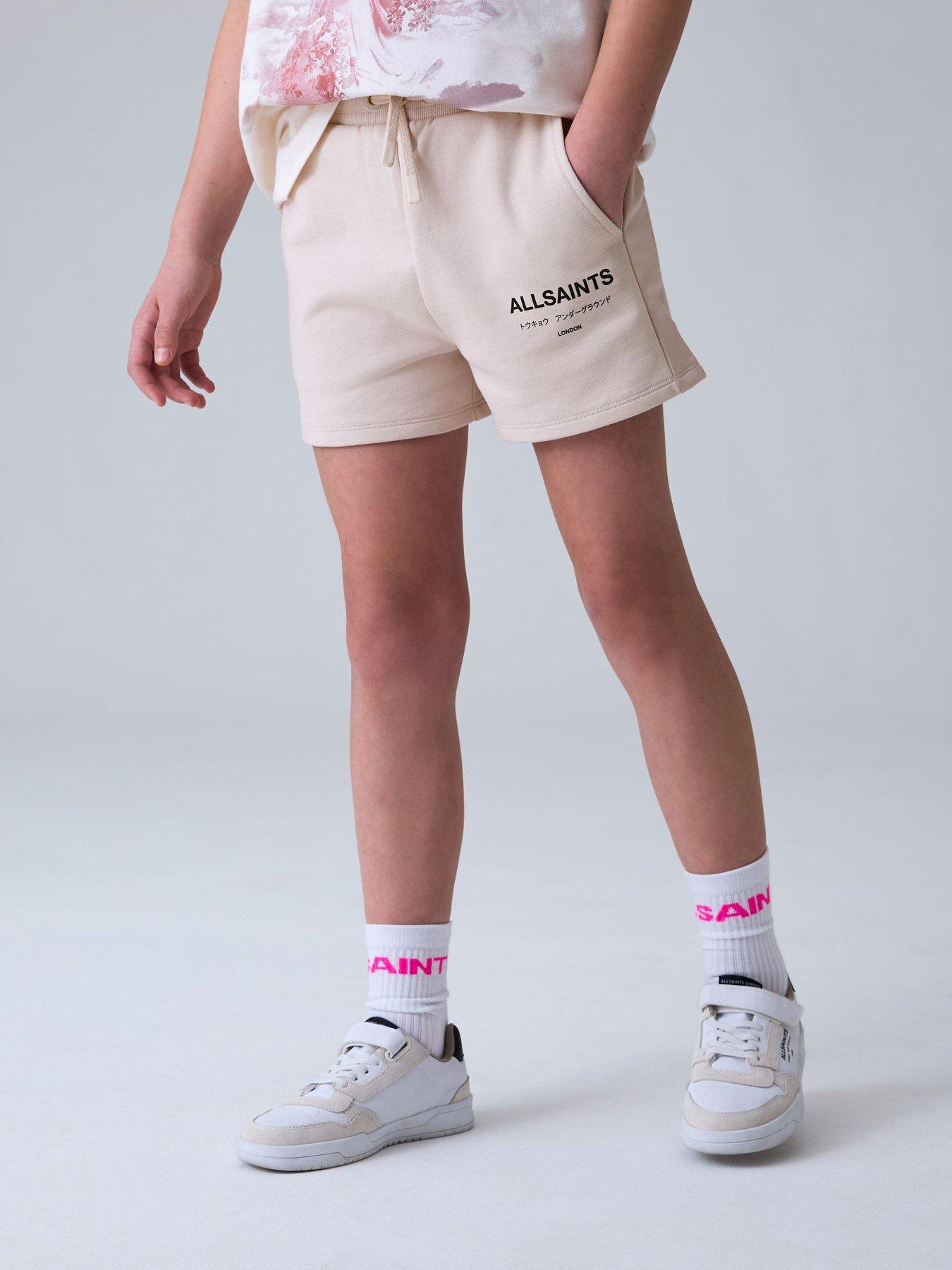 smALLSAINTS Girls Logo Drawstring Shorts - Light Pink