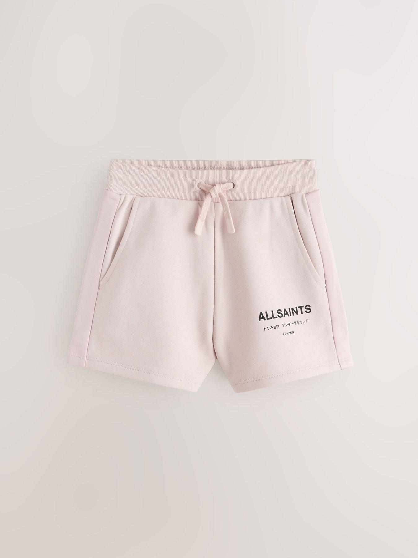 Image 2 of 7 of smALLSAINTS Girls Logo Drawstring Shorts - Light Pink