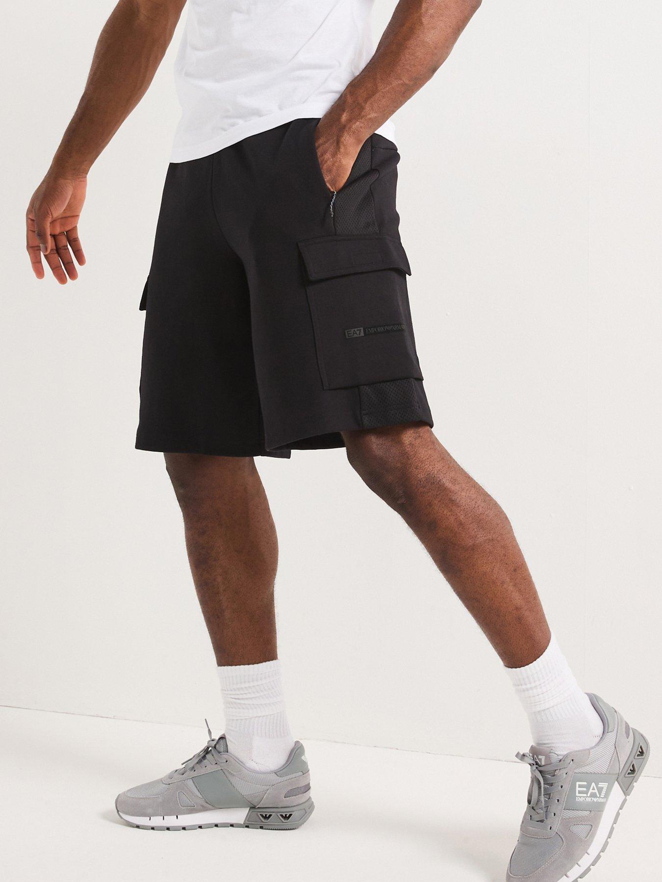 EA7 Emporio Armani Train Athletic Cargo Shorts - Black