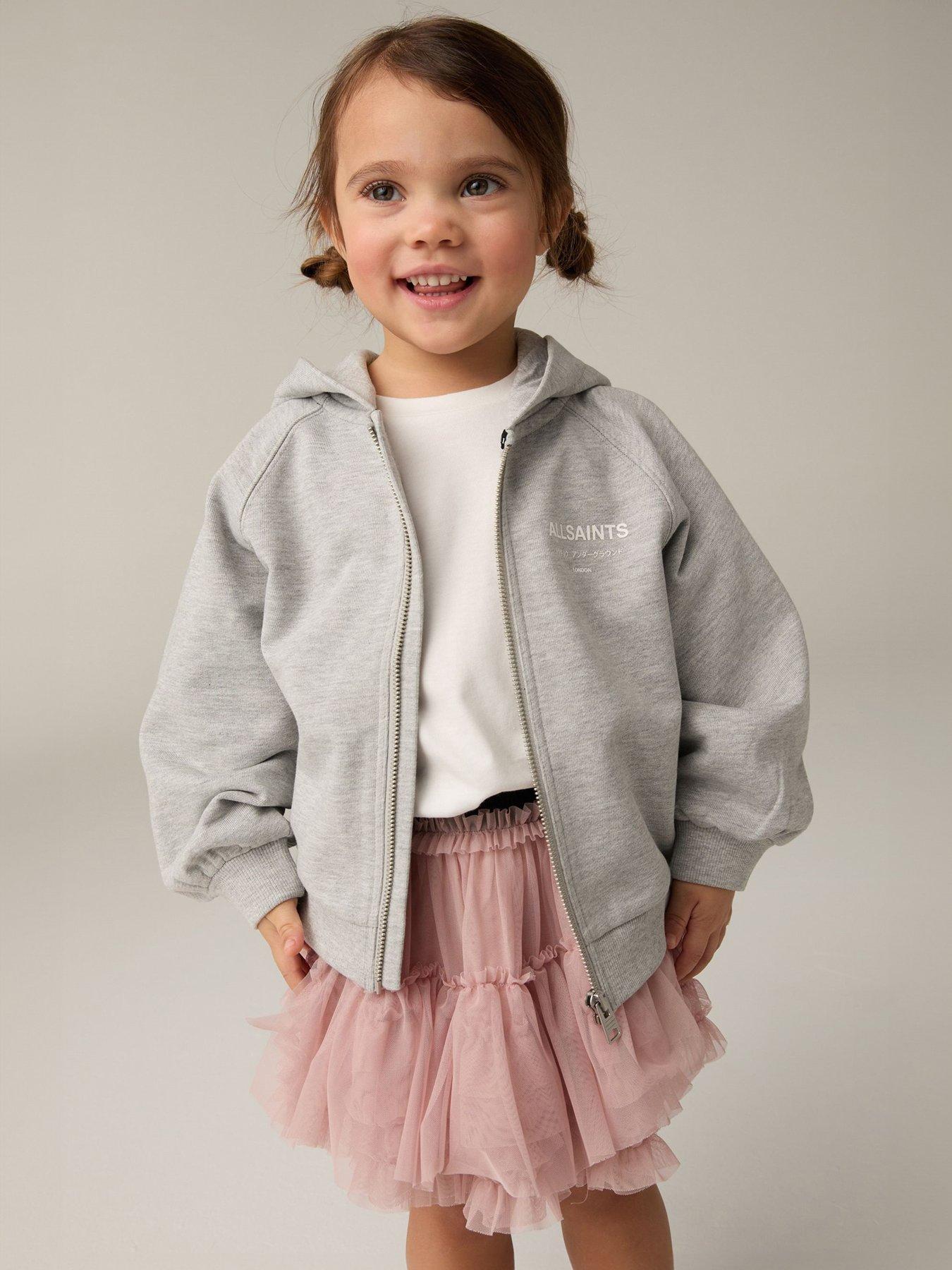smALLSAINTS Younger Girls Zip Hoodie - Grey