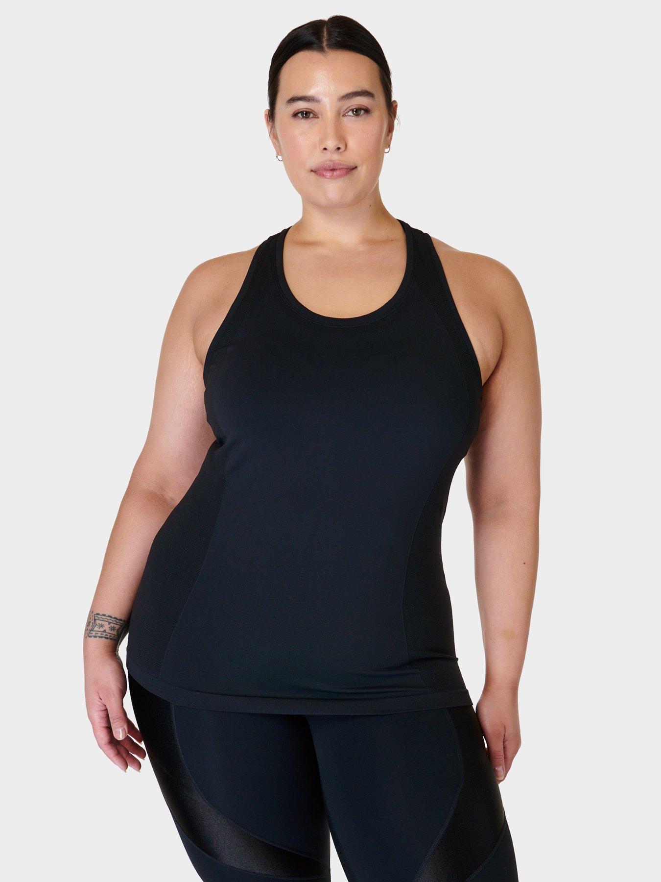 Sweaty Betty Womens Training Athlete Seamless Workout Tank Top - Black