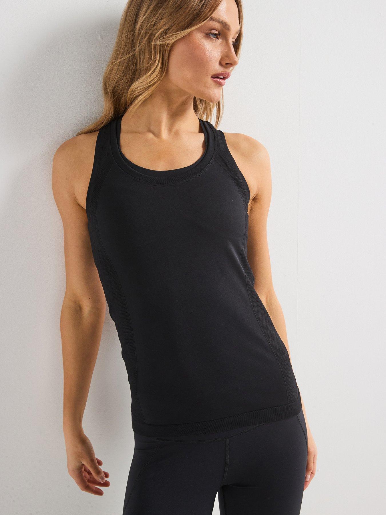Sweaty Betty Womens Training Athlete Seamless Workout Tank Top - Black