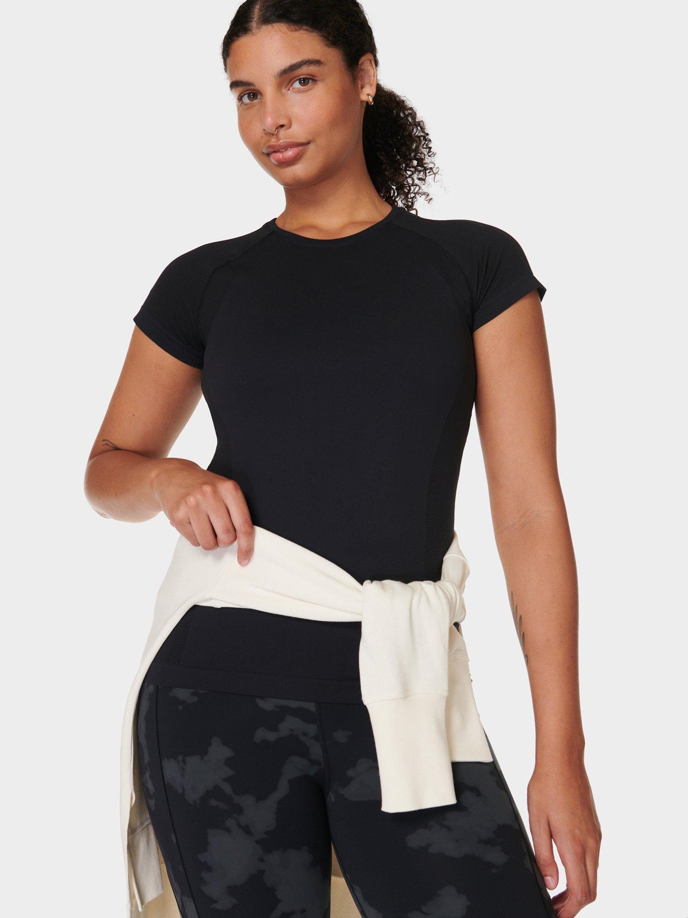 Sweaty Betty Womens Training Athlete Seamless Workout T-Shirt - Black