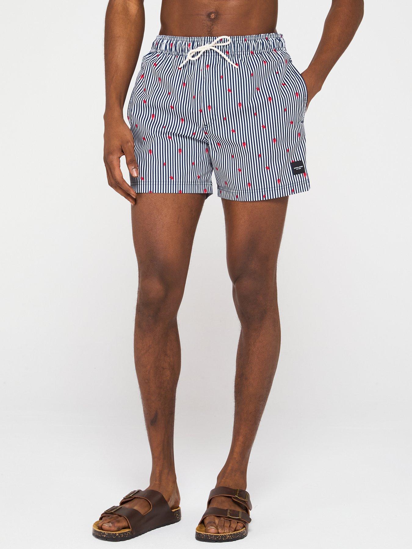 Image of Jack & Jones Maui Mini Stripe Swim Shorts - Navy Blazer