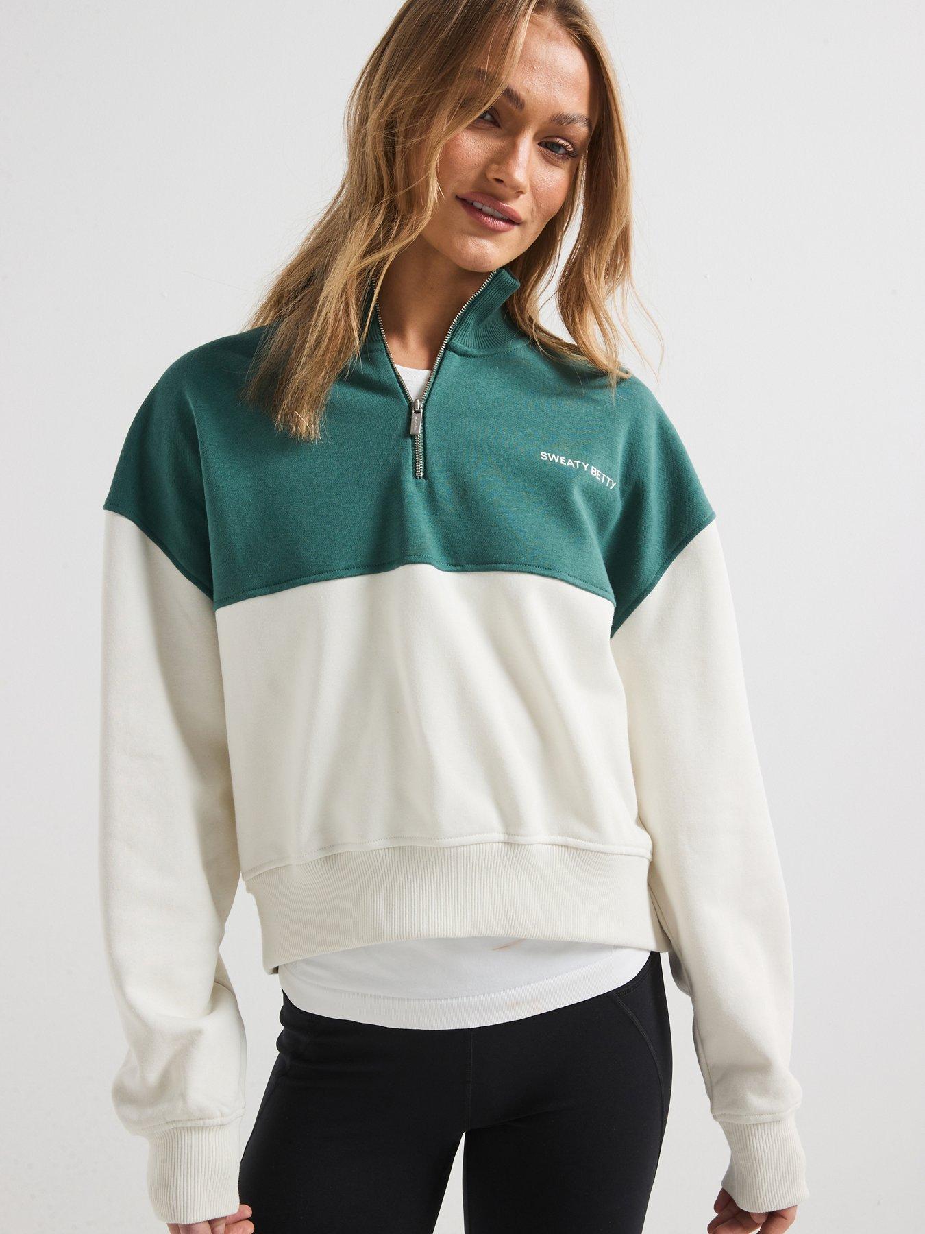 Sweaty Betty Womens Training Revive Crop Half Zip - Green | Very