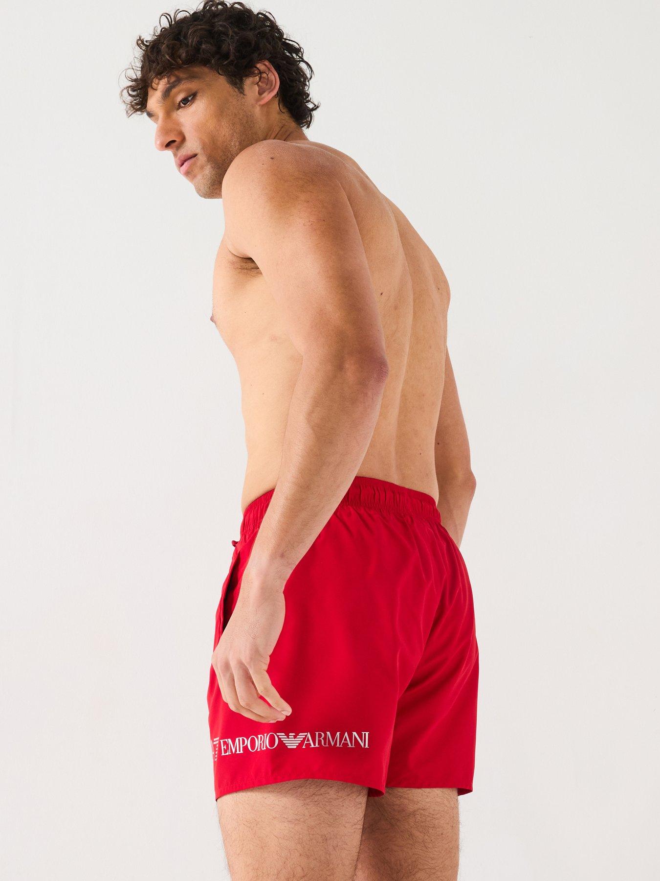 Image 4 of 6 of EA7 Emporio Armani Logo Swimshorts - Red