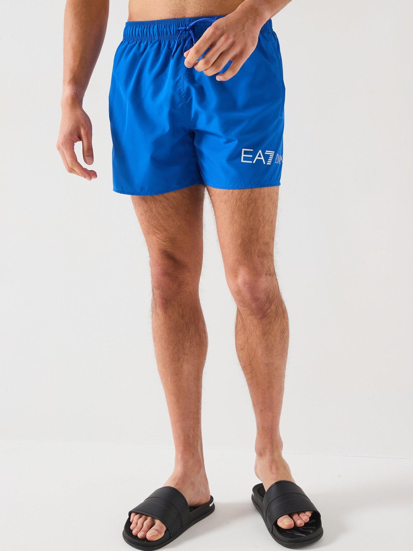 Image 1 of 4 of EA7 Emporio Armani Logo Swimshorts - Blue