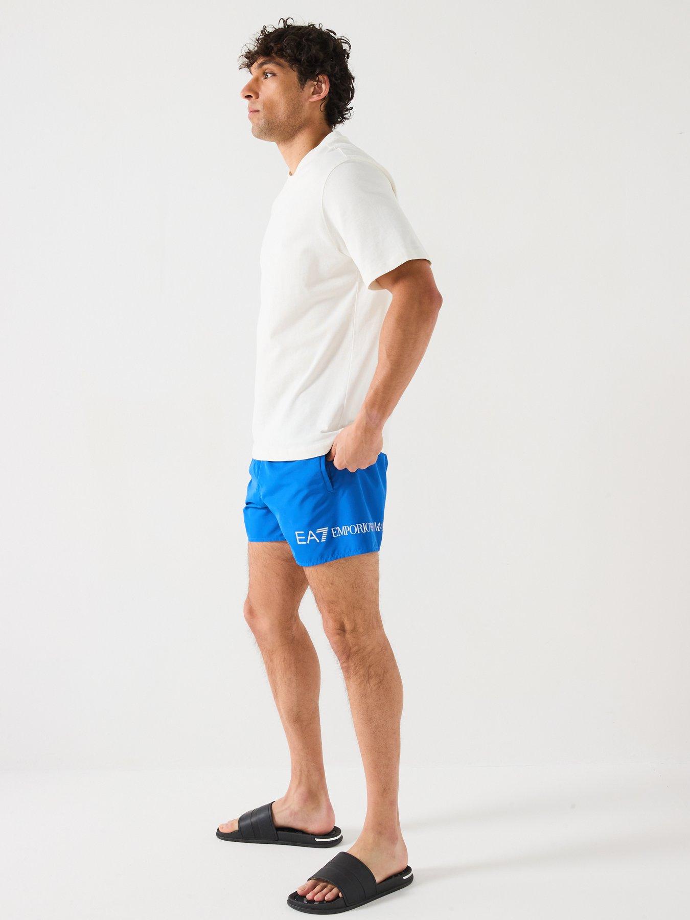 Image 3 of 4 of EA7 Emporio Armani Logo Swimshorts - Blue