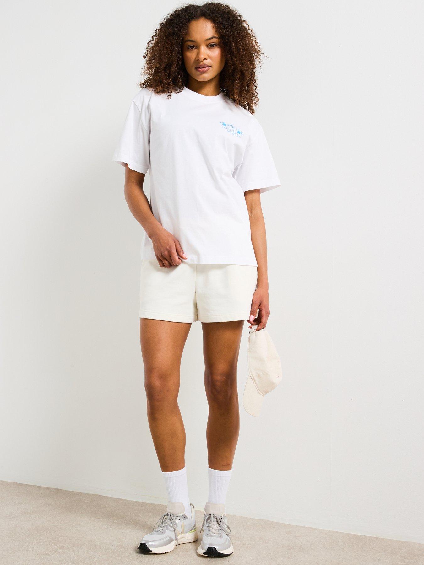 Image 3 of 5 of Sweaty Betty Womens Training Revive Boxy Short - White