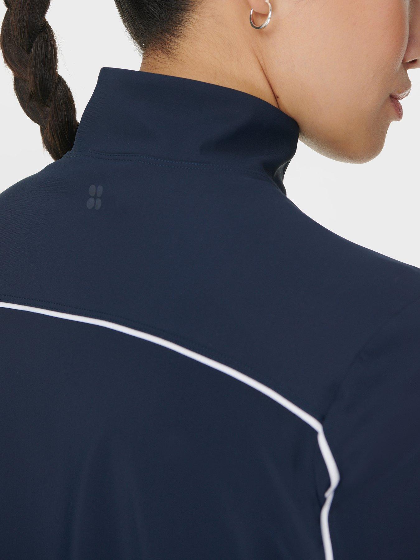 Image 4 of 5 of Sweaty Betty Womens Anytime Explorer Zip Up - Navy