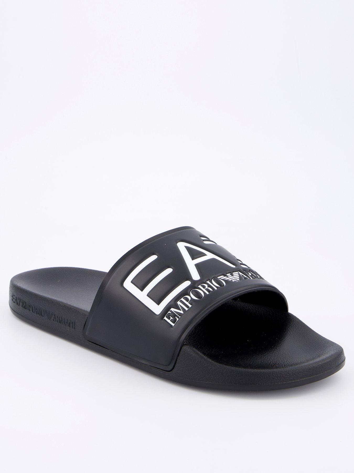 Image 1 of 6 of EA7 Emporio Armani Ea7 Emporio Armani Logo Slider - Black