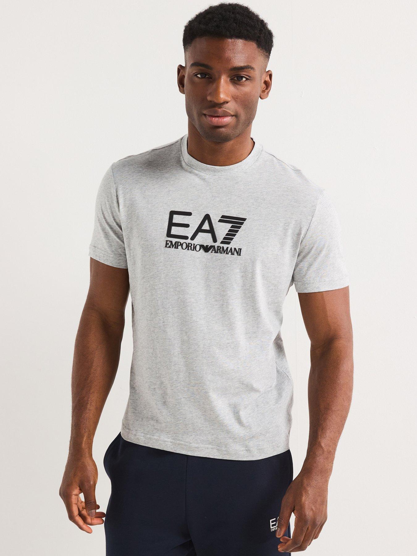 Image 1 of 6 of EA7 Emporio Armani Train Visibility Crew Neck T-Shirt - Light Grey